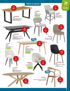Weba folder - Voorbeeld van een folder van Weba, geldig van 02.01.2026 | Pagina: 7 | Producten: Tafel, Stoel, Mango