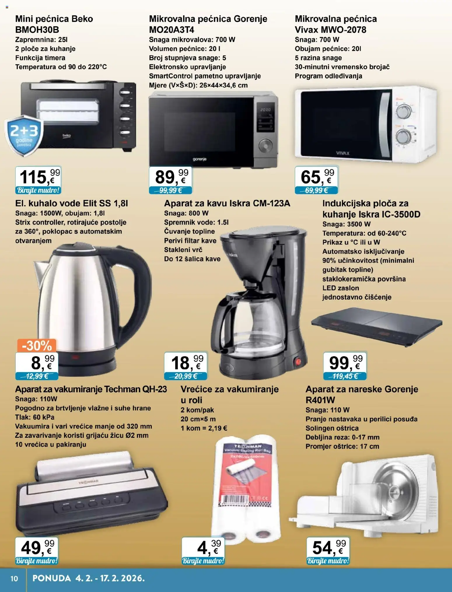 KTC katalog | vrijedi od 04.02.2026 | Stranica: 10 | Proizvodi: Kuhalo vode, Šalica, Pećnica, Mikrovalna pećnica