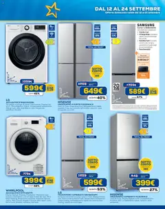 Volantino Euronics del 12.09.2025 | Pagina: 3 | Prodotti: Ripiano, Microonde, Compressore, Asciugatrice