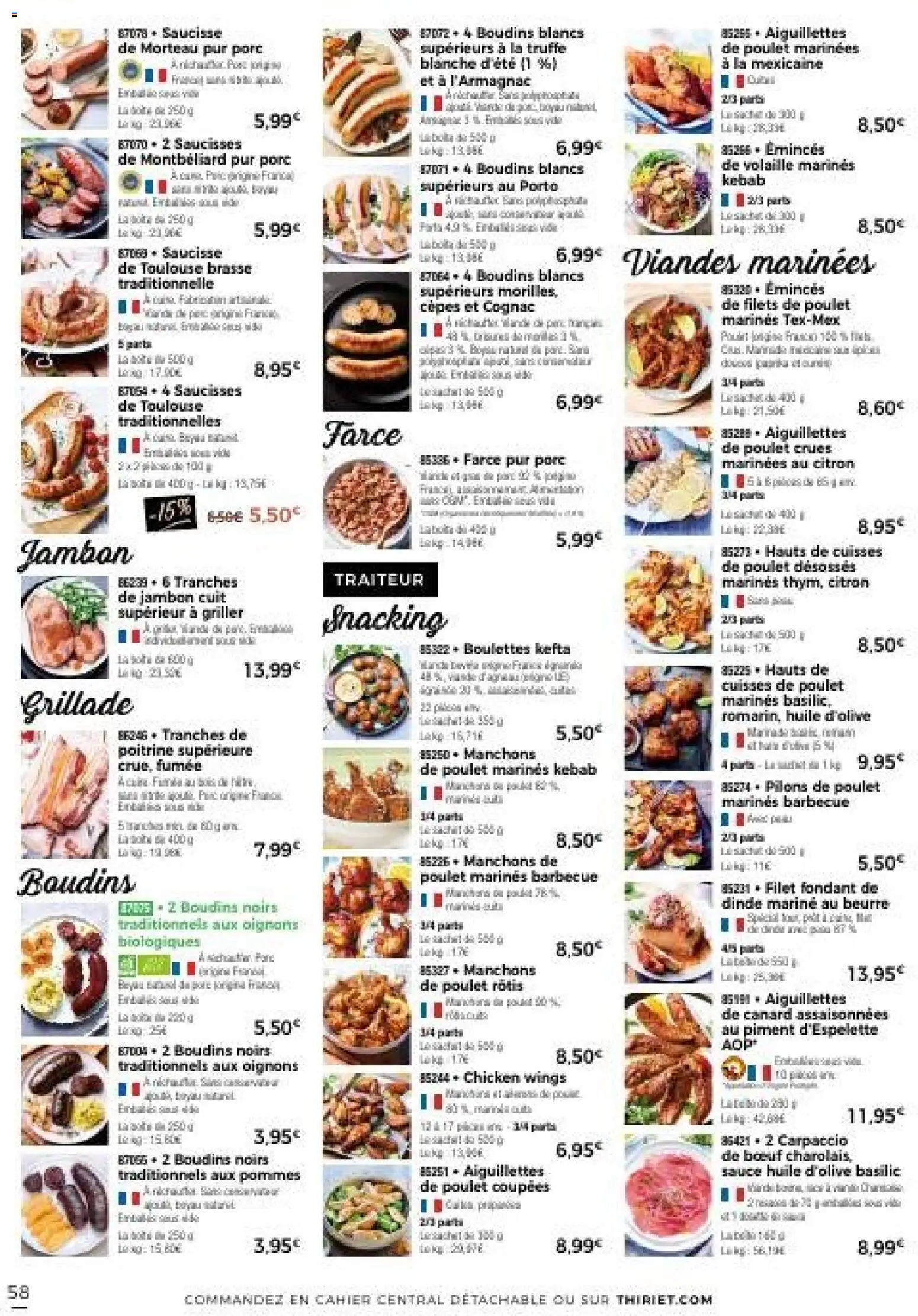 {H1} | Page: 58 | Produits: Cognac, Jambon, Porc, Pommes