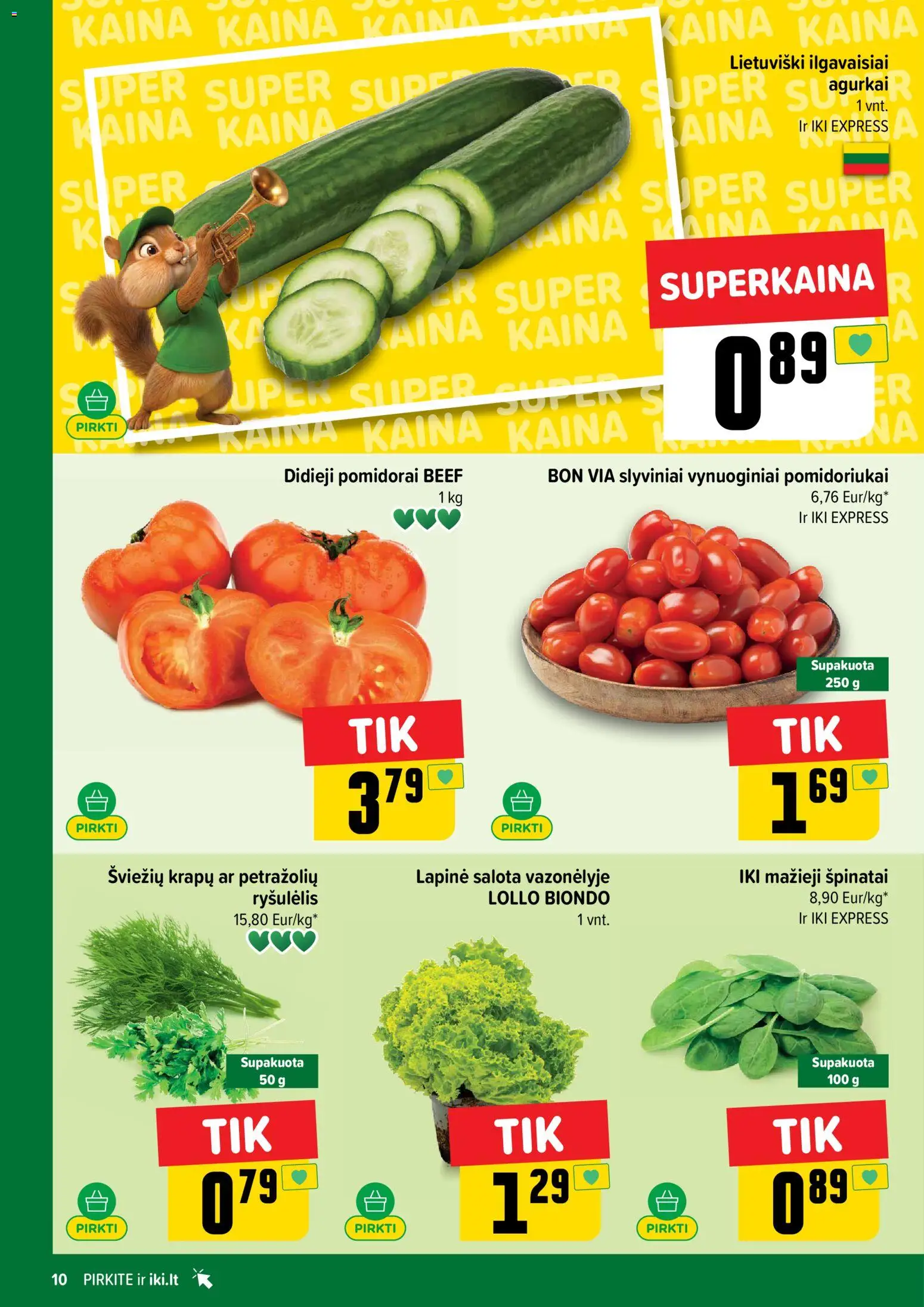 IKI akcijos nuo 20.04.2026 | Puslapis: 10 | Prekių: Salota, Pomidorai