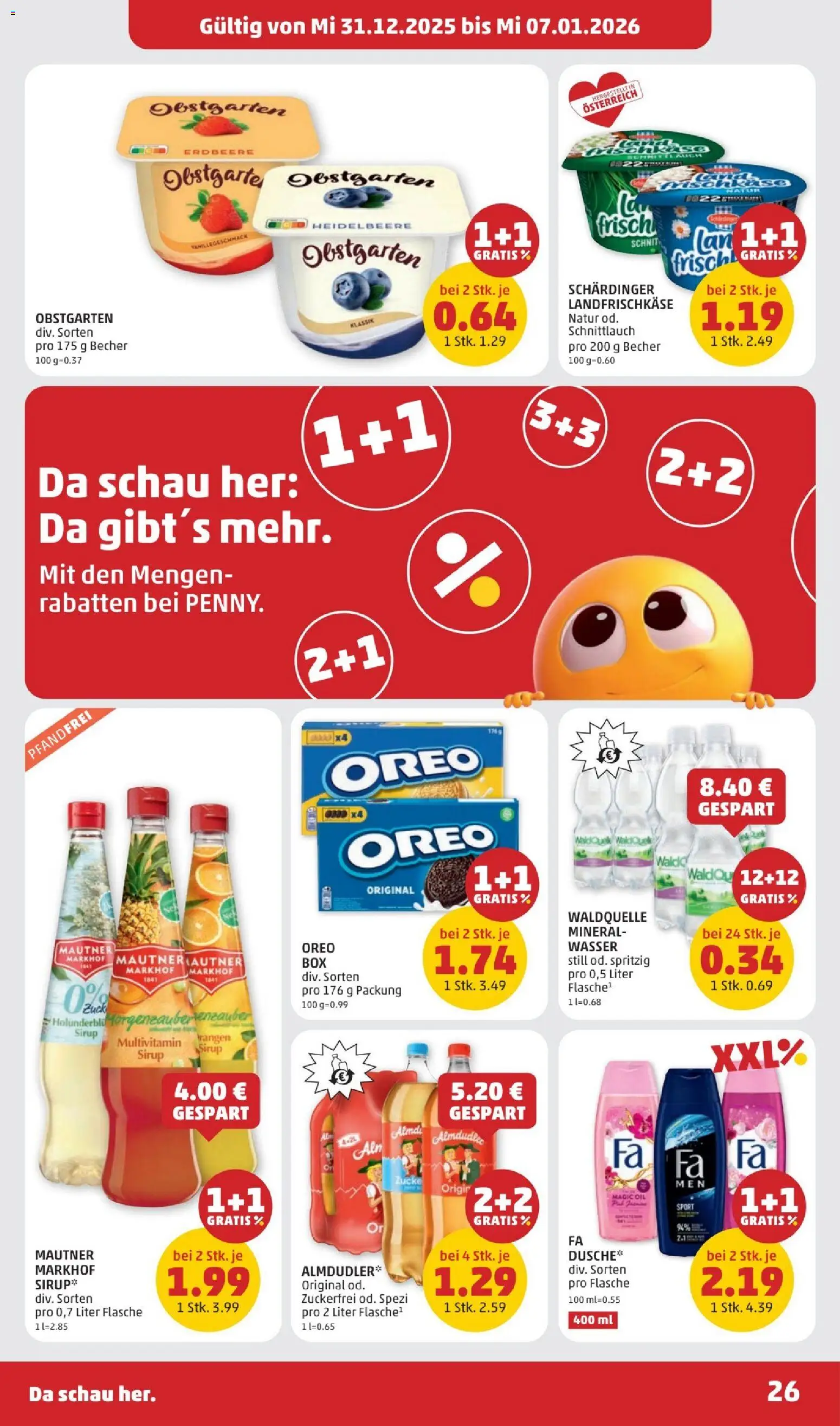 Penny Markt Flugblatt gültig ab 31.12.2025 | Seite: 26 | Produkte: Wasser, Papier blanc