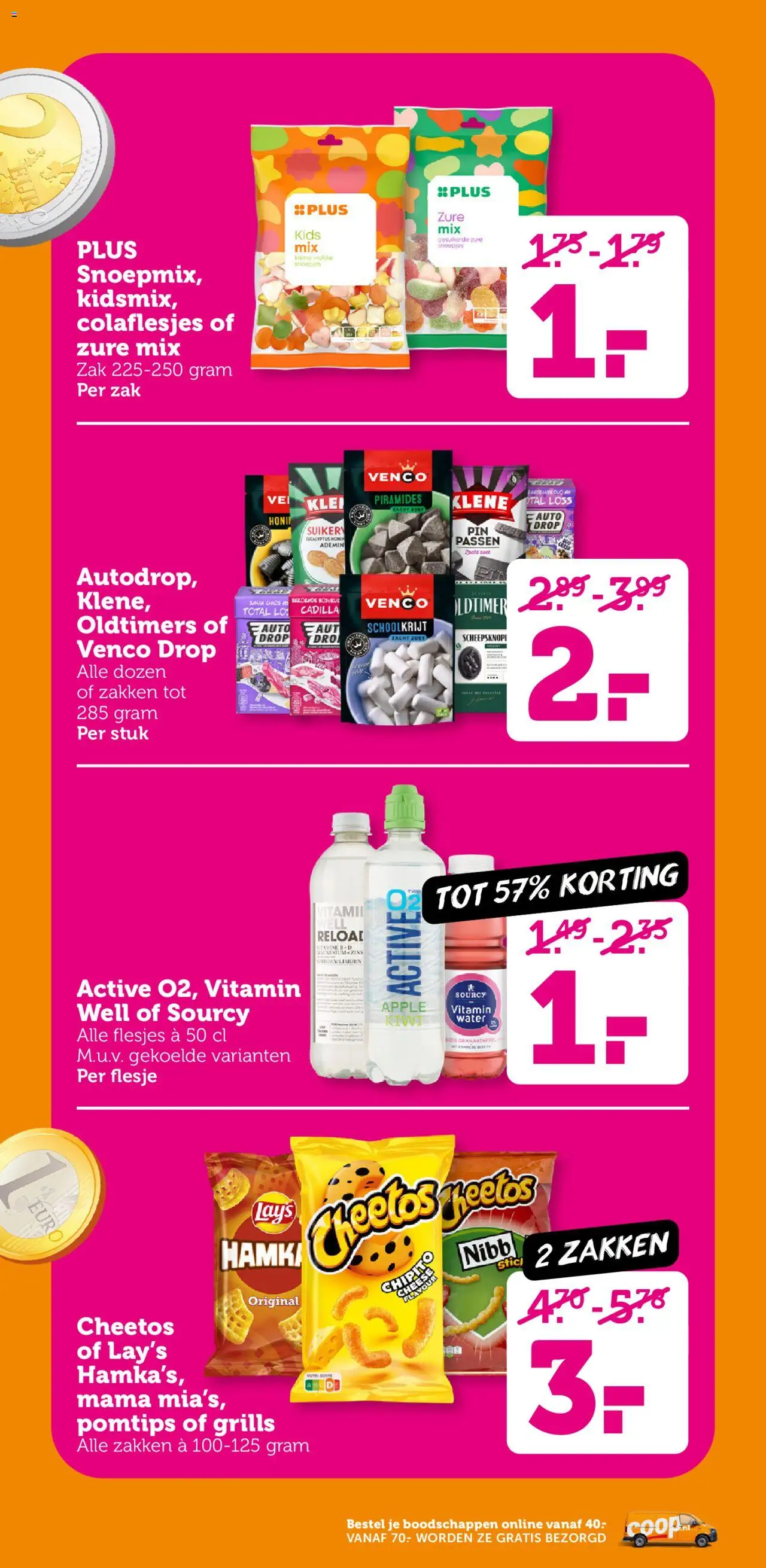  | Pagina: 13 | Producten: Waffelini, Snoepjes, Kiwi, Cheetos