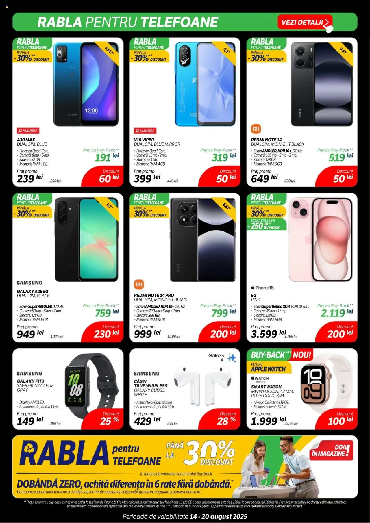 Catalog Flanco – valabil de la 14.08.2025 | Pagină: 11 | Produse: Telefon, Memorie, Cameră, Apple