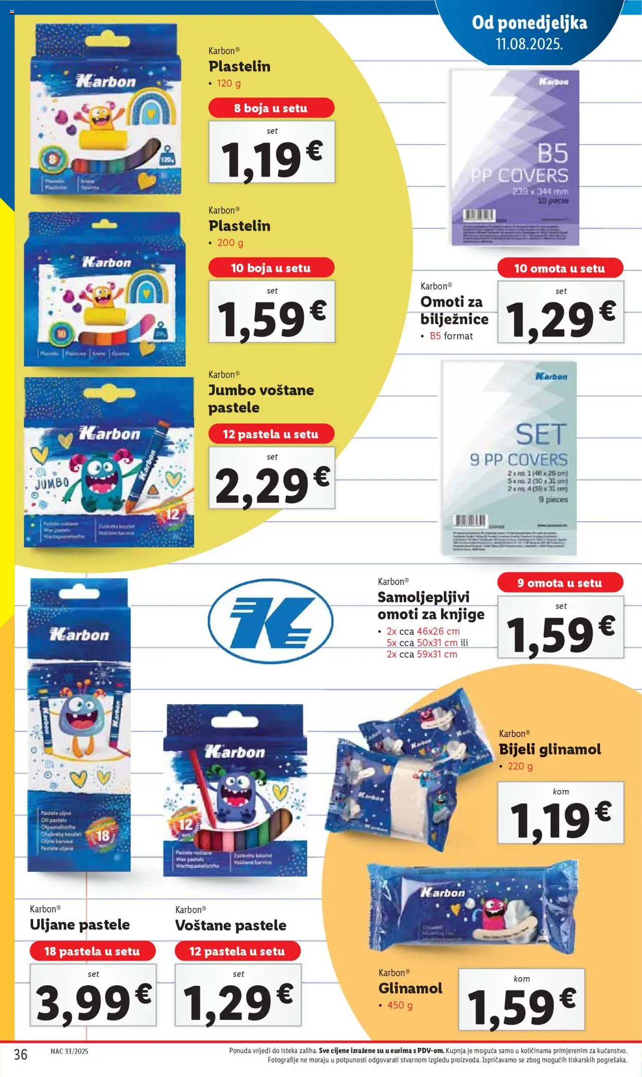 Lidl katalog | vrijedi od 31.07.2025 | Stranica: 36 | Proizvodi: Notebook, Plastelin