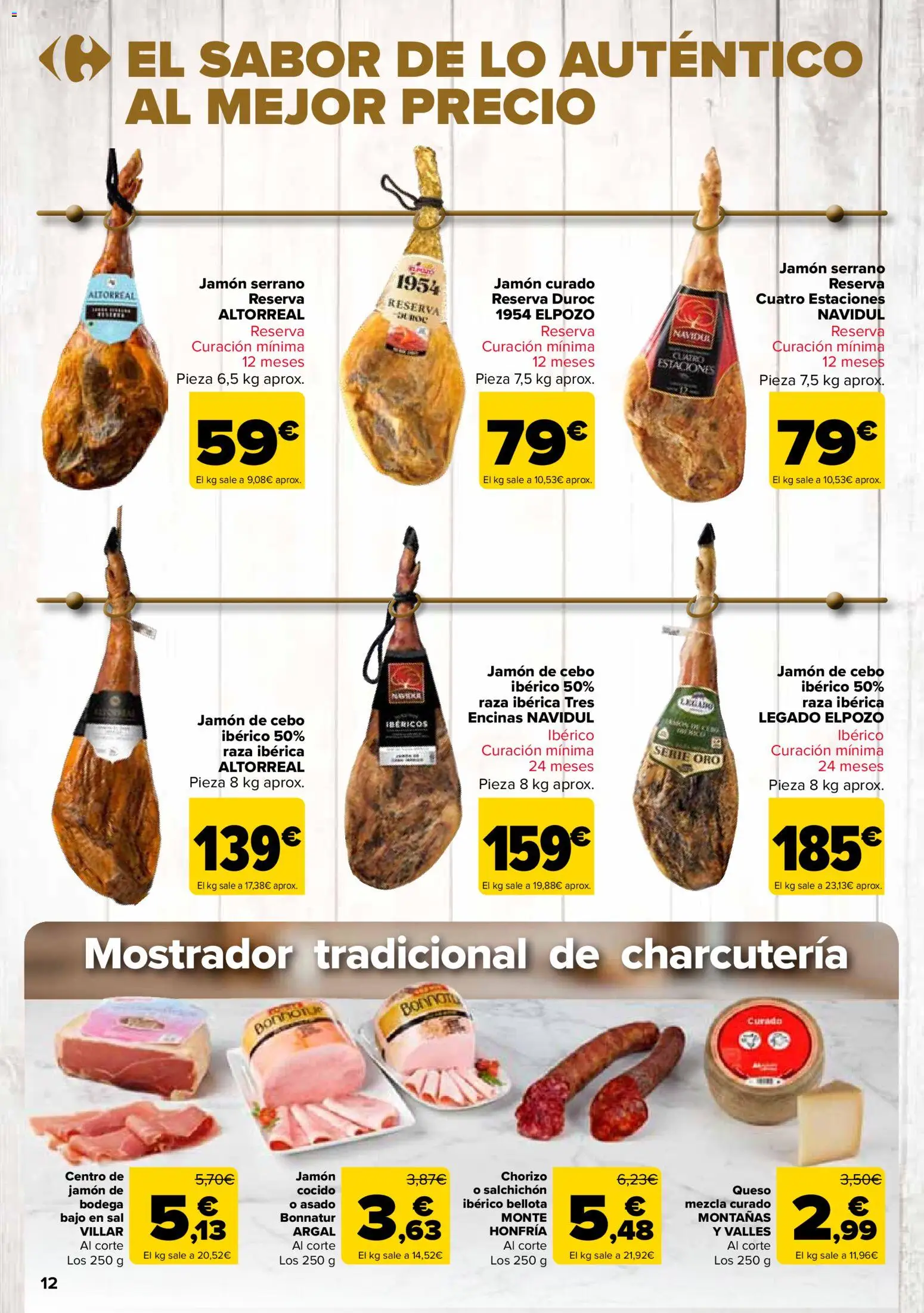 Carrefour folleto │ válido desde el 28.10.2025 | Página: 12 | Productos: Jamón serrano, Queso, Jamón