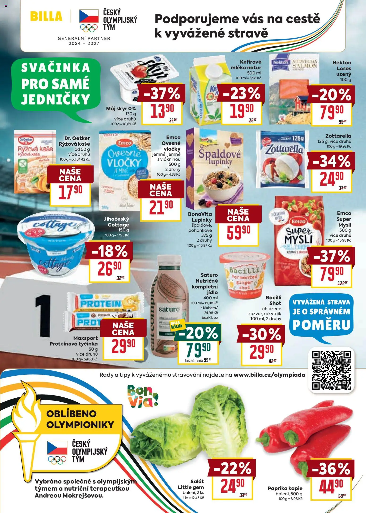 Billa Velký leták od 21.01.2026 | Strana: 3 | Produkty: Mléko, Losos, Paprika, Mysli