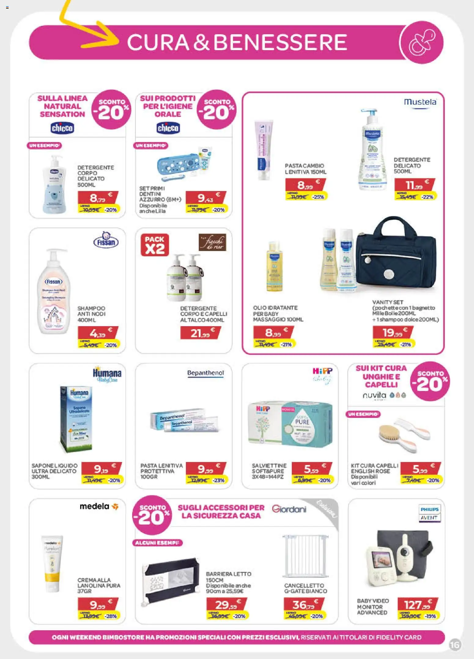 Volantino Bimbo store del 05.03.2026 | Pagina: 16 | Prodotti: Detergente, Pasta, Bagnetto, Video