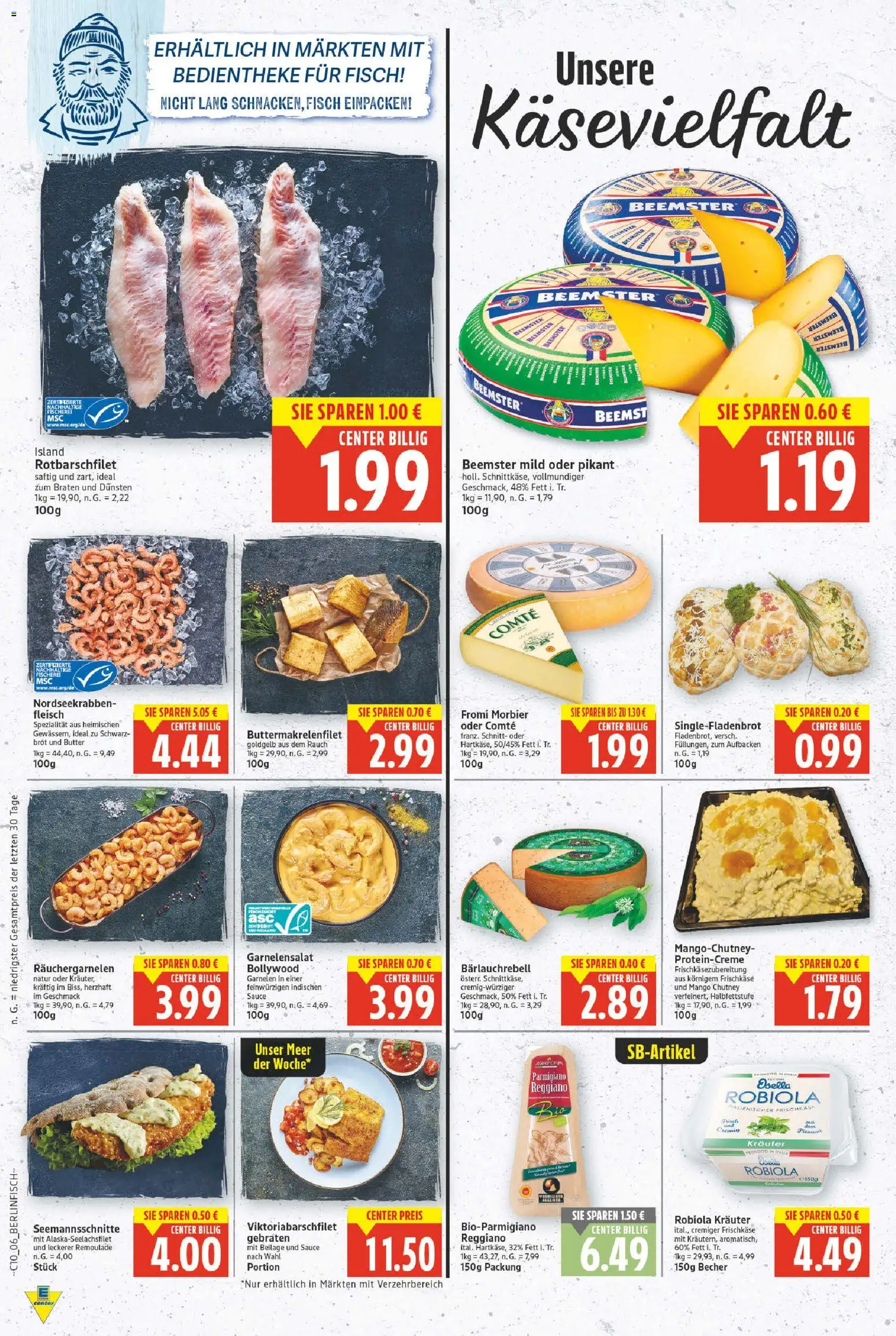 E center Prospekt 	 – gültig ab 02.03.2026 | Seite: 5 | Produkte: Garnelen, Fisch, Mango, Brot