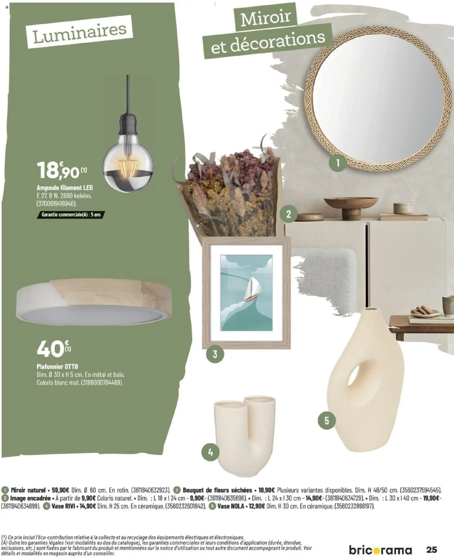 {H1} | Page: 25 | Produits: Bouquet de fleurs, Plafonnier, Miroir, Vase