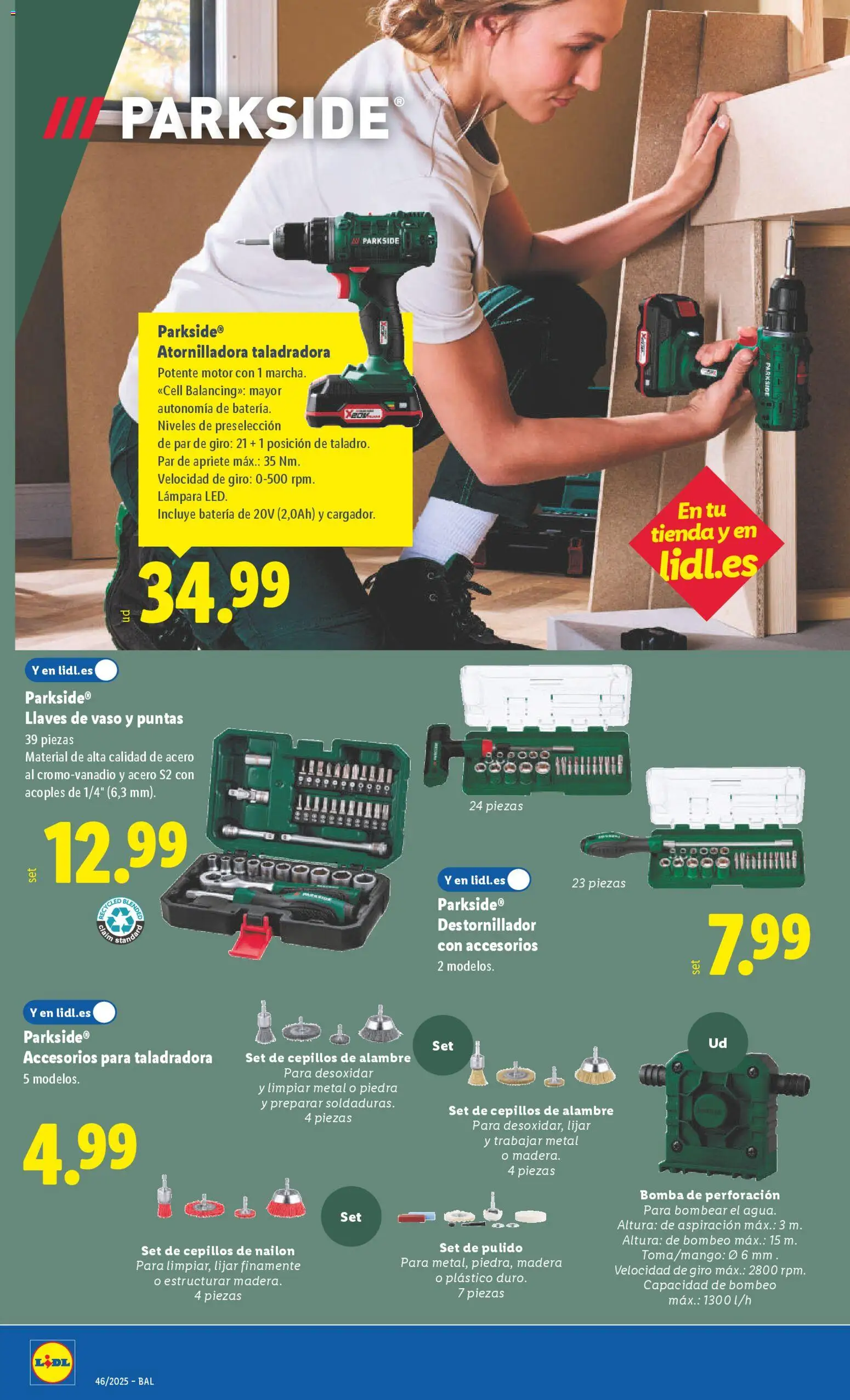 Lidl folleto de bazar │ válido desde el 10.11.2025 | Página: 20 | Productos: Batería, Lámpara