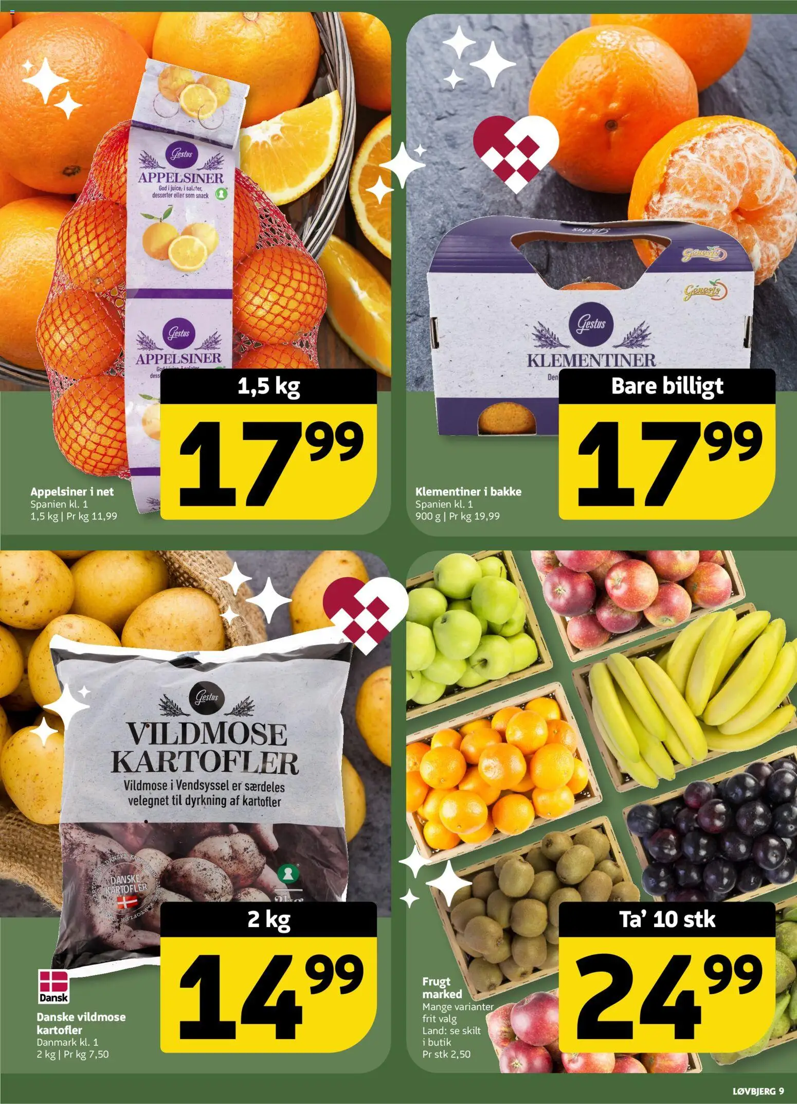 Løvbjerg tilbudsavis – gyldig fra 19.12.2025 | Side: 9 | Produkter: Appelsiner, Kartofler, Søm