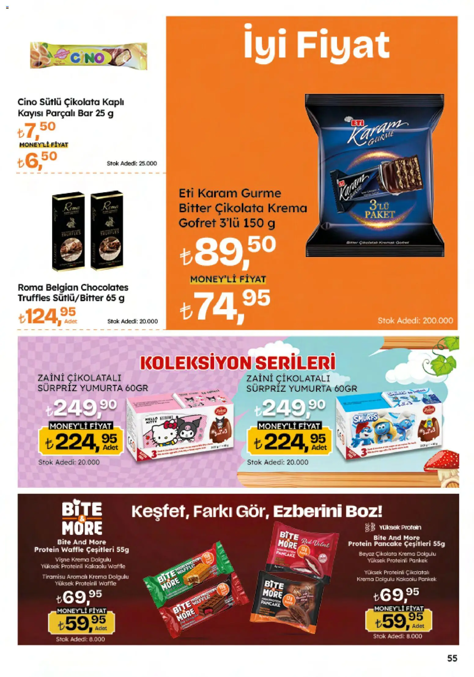 Migros Katalog - Migroskop - 26.02.2026 tarihinden itibaren geçerlidir | Sayfa: 55 | Ürünler: Yumurta, Çikolata, Vişne, Kayısı