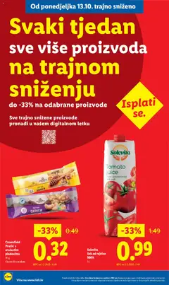 Solevita Sok od rajčice 100%, 1L - Pregled kataloga iz trgovine Lidl, vrijedi od 13.10.2025 | Stranica: 2