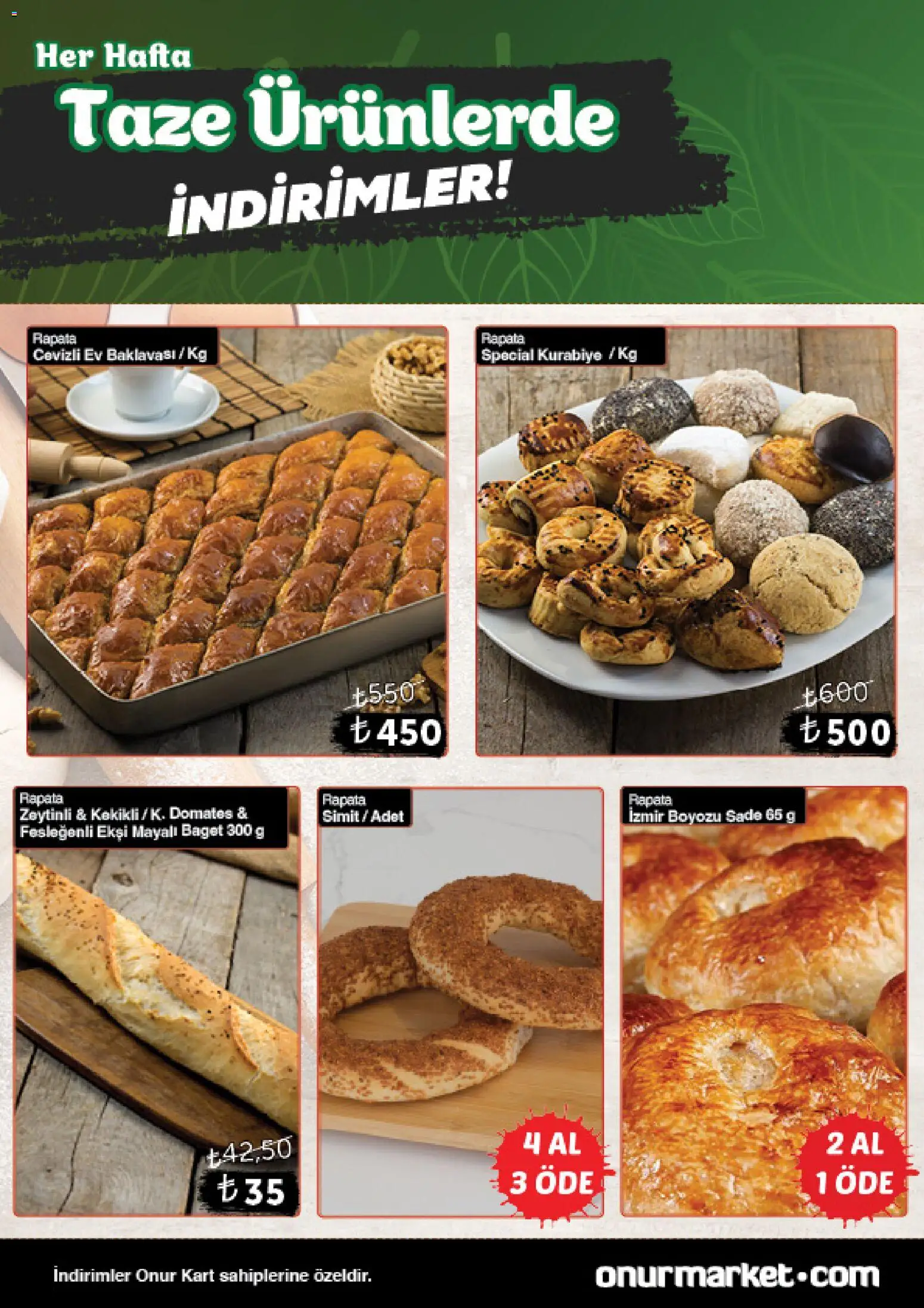 Onur Market Katalog Gurme - Bursa - 02.01.2026 tarihinden itibaren geçerlidir | Sayfa: 4 | Ürünler: Domates, Simit, Kurabiye