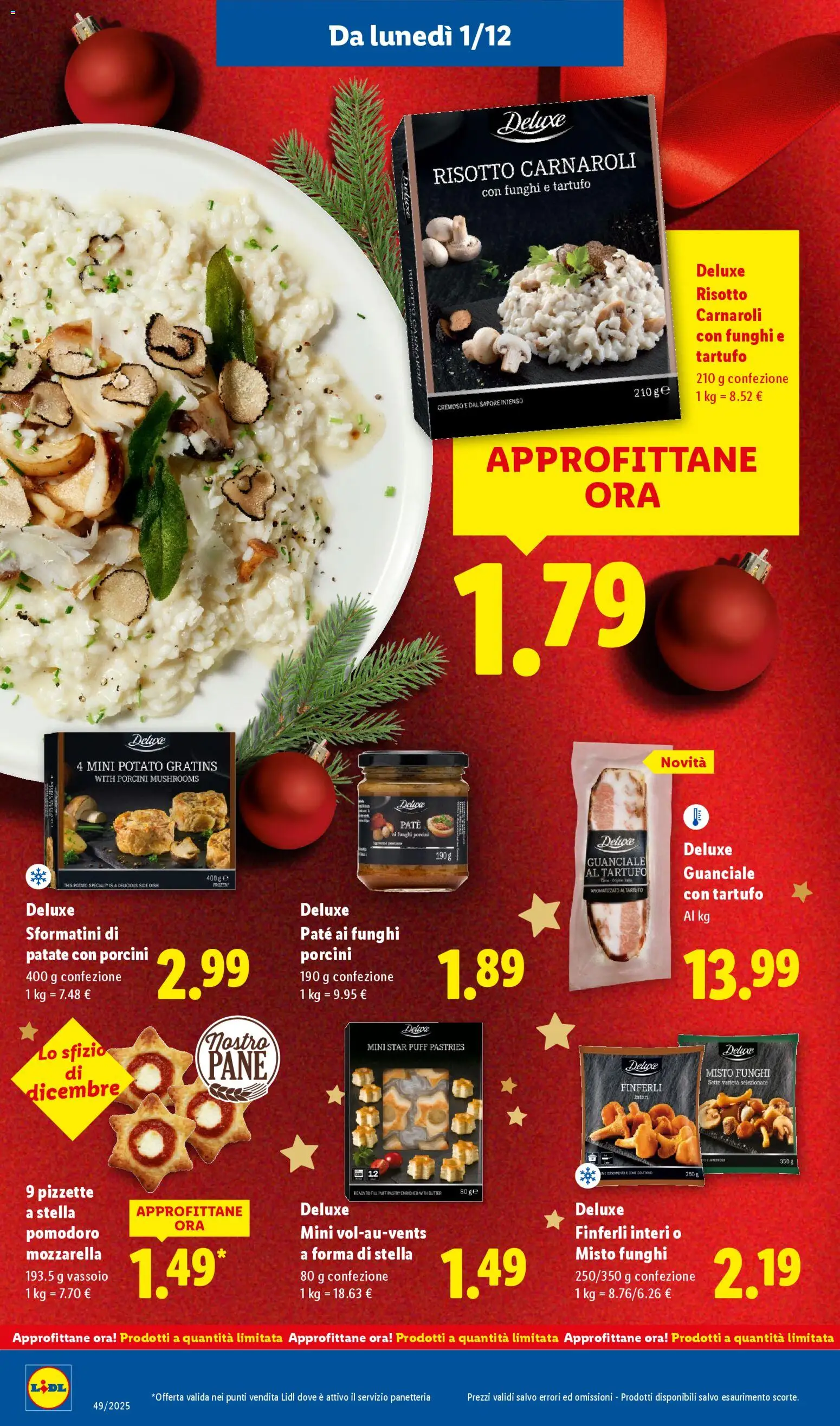 Volantino Lidl del 01.12.2025 | Pagina: 10 | Prodotti: Tartufo, Pomodoro, Funghi, Guanciale
