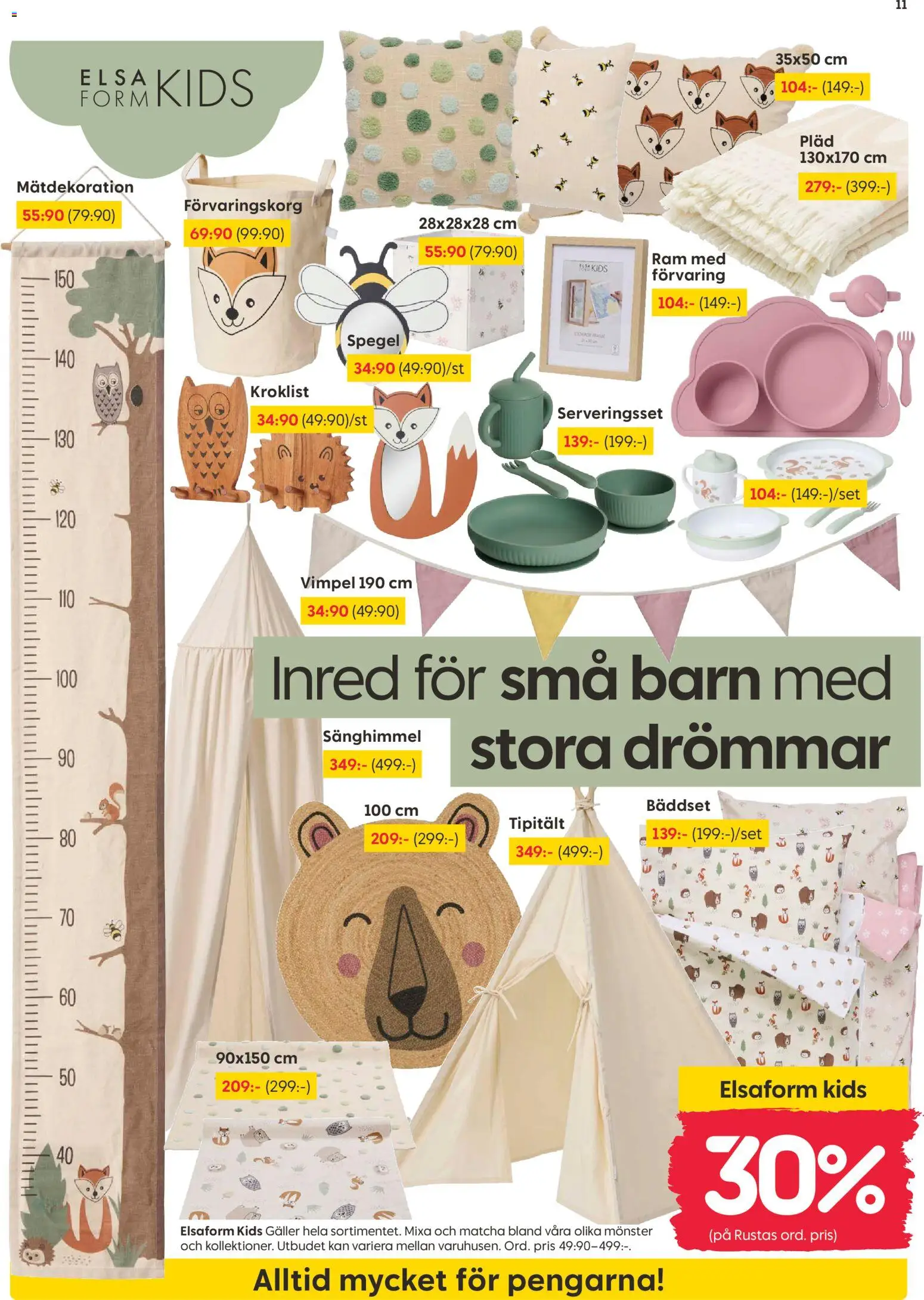 Rusta reklamblad aktuell från 19.01.2026 | Sida: 11 | Produkter: Pläd, Kroklist, Bäddset, Galler