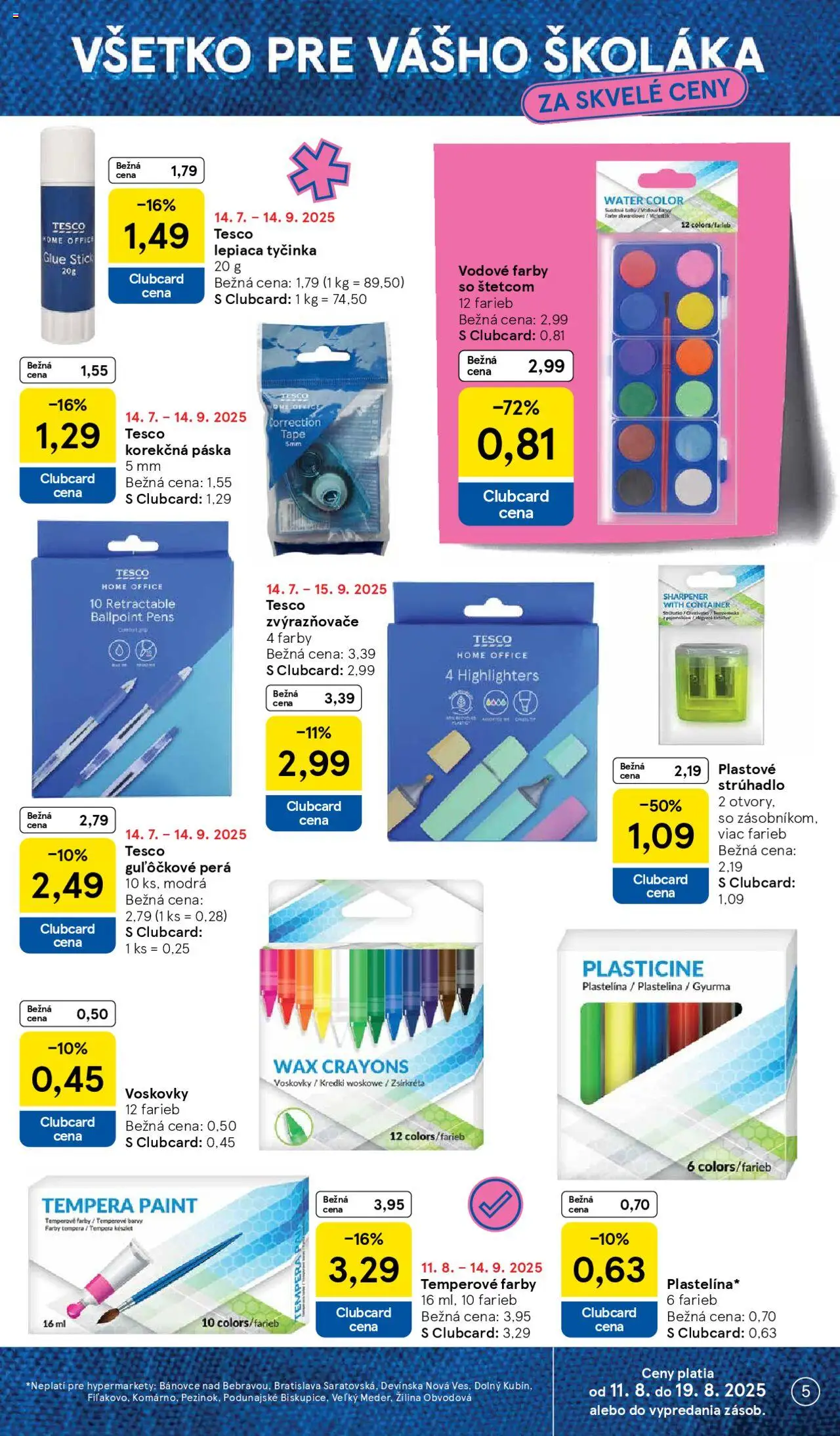 Tesco všetko pre vášho školáka │ platný od 11.08.2025 | Strana: 5 | Produkty: Strúhadlo