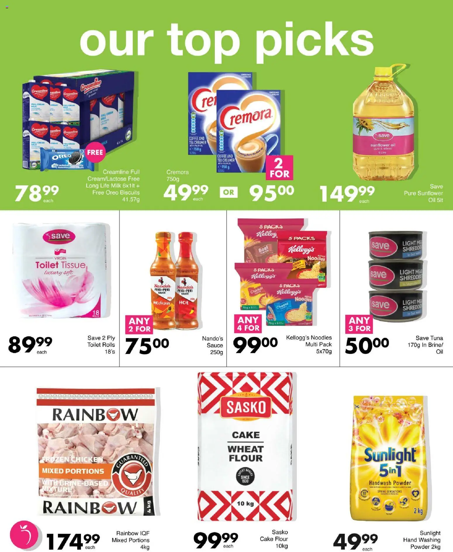 New Save catalogue – valid from 15.04.2026 | Page: 2 | Products: Milk, Oil, Beef, Washing powder