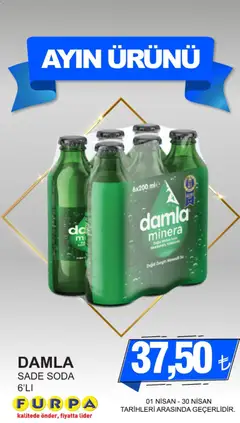 01.04.2026 tarihinden itibaren geçerli olan Furpa kataloğu önizlemesi | Sayfa: 13 | Ürünler: Su, Soda