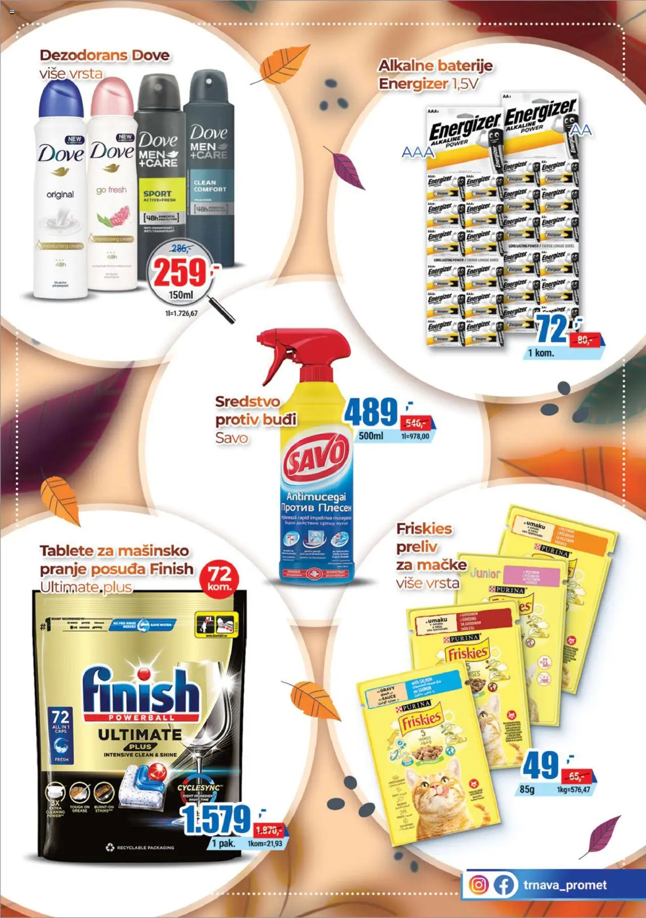 Trnava Promet katalog - važi od 22.09.2025 | Strana: 25 | Proizvode: Purina, Finish, Dove, Dezodorans