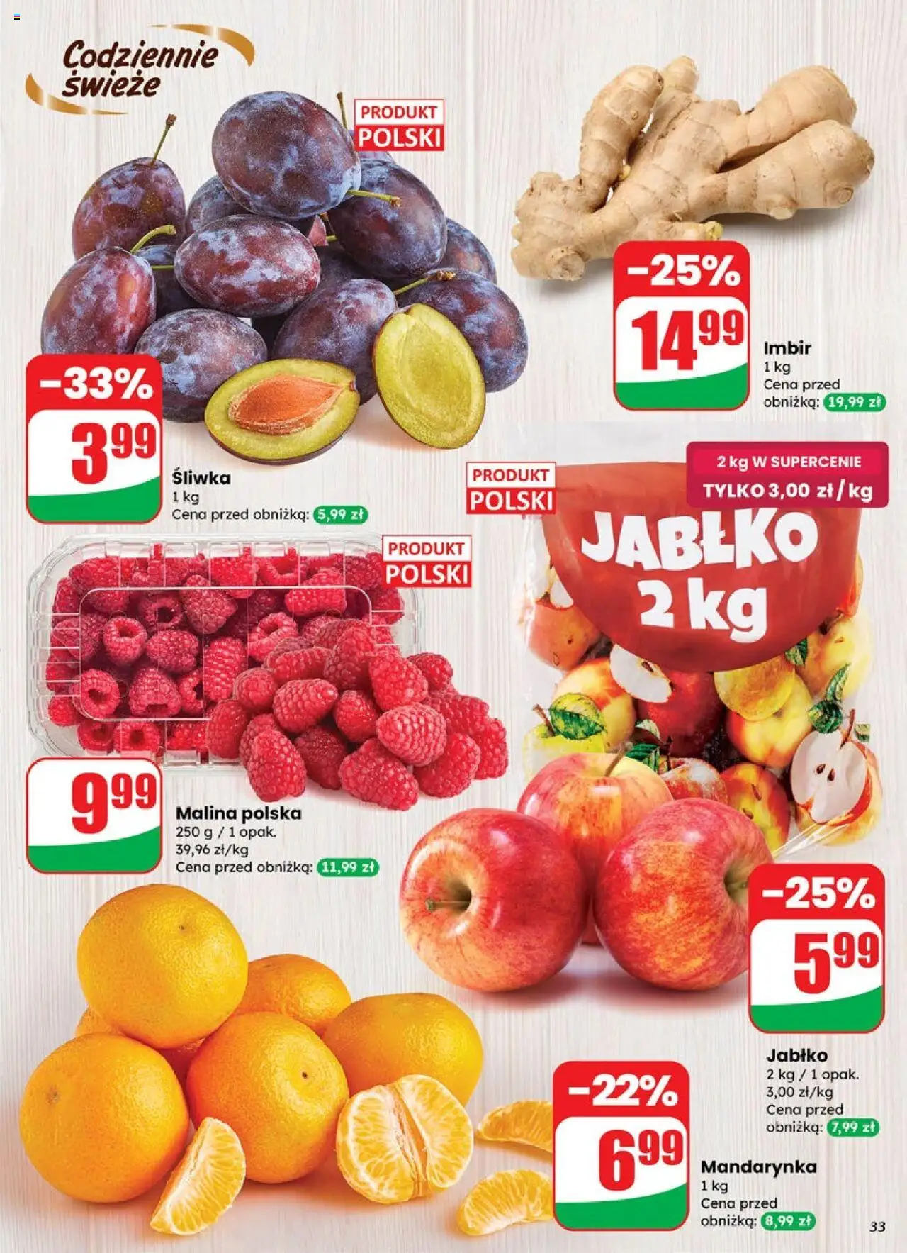 Dino Gazetka od 17.09.2025 | Strona: 33 | Produkty: Malina, Imbir