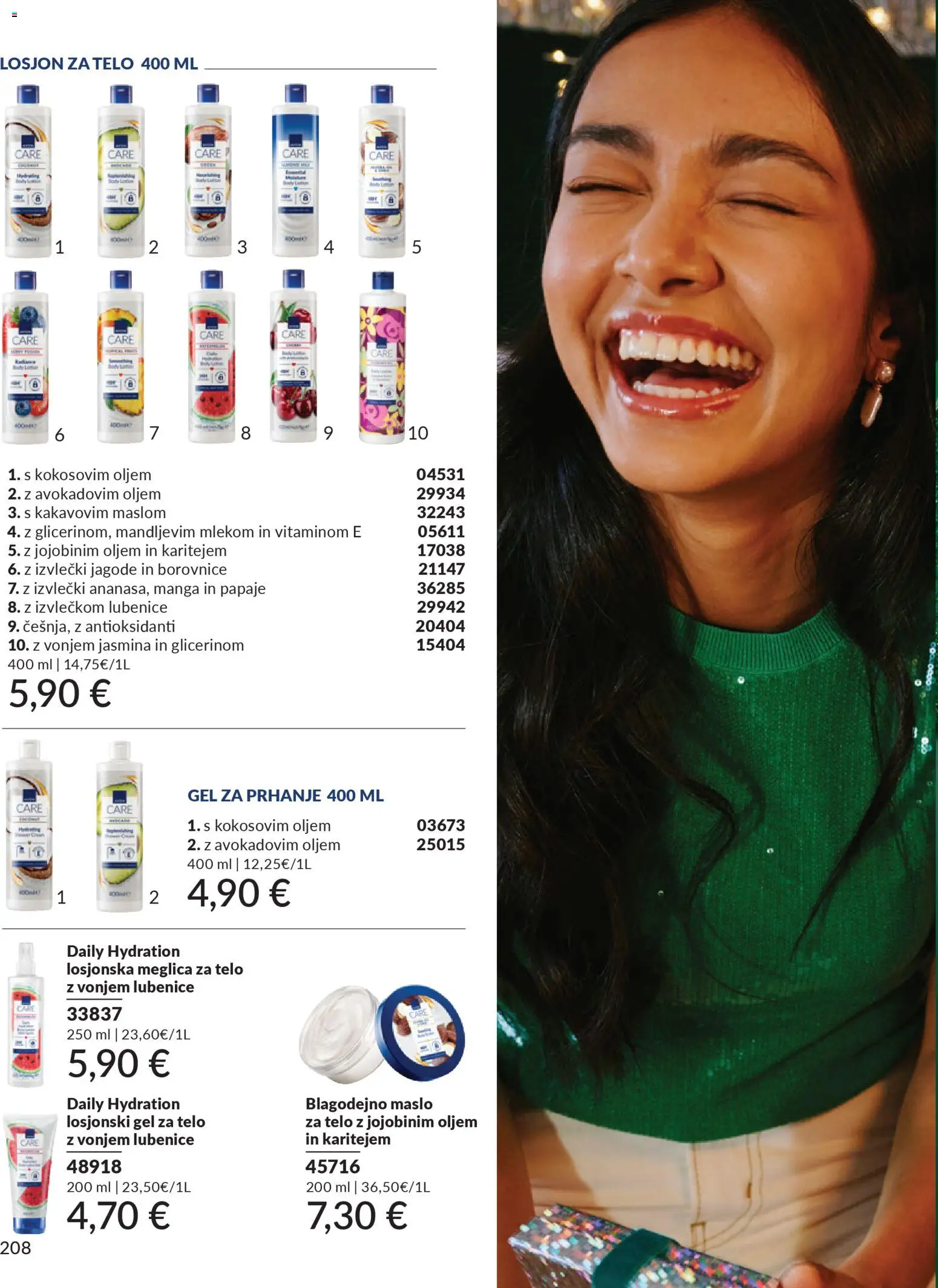 Novi Avon katalog ponudbe – veljaven od 01.10.2025 | Stran: 208 | Izdelki: Gel za prhanje, Maslo, Borovnice, Lubenice