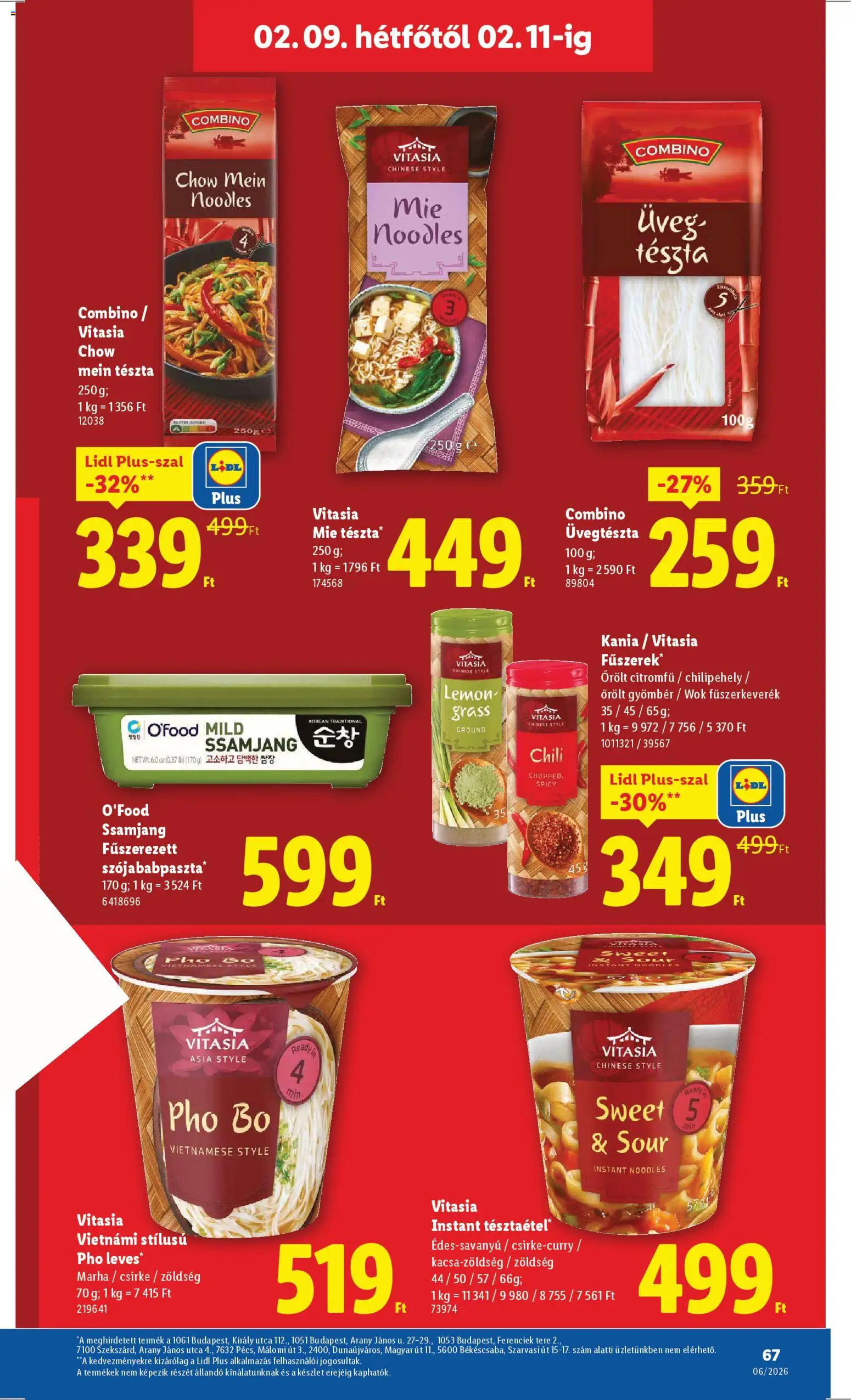 Lidl akciós ujság - amely érvényes a következő dátumtól: 05.02.2026 | Oldal: 67 | Termékek: Chilipehely, Fűszerek, Gyömbér, Zöldség
