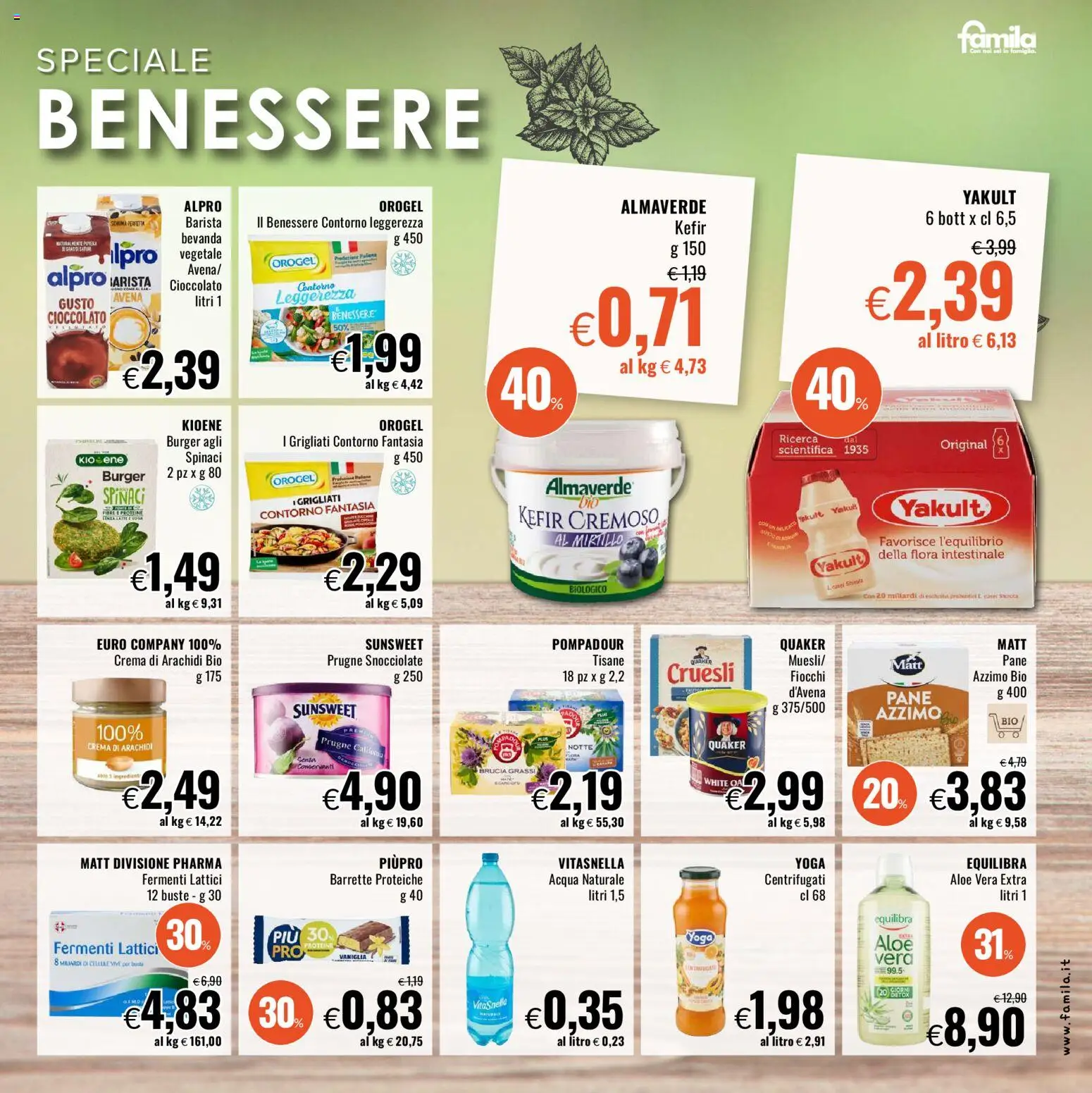 Volantino Famila del 19.02.2026 | Pagina: 7 | Prodotti: Pane, Cioccolato, Fiocchi, Acqua naturale