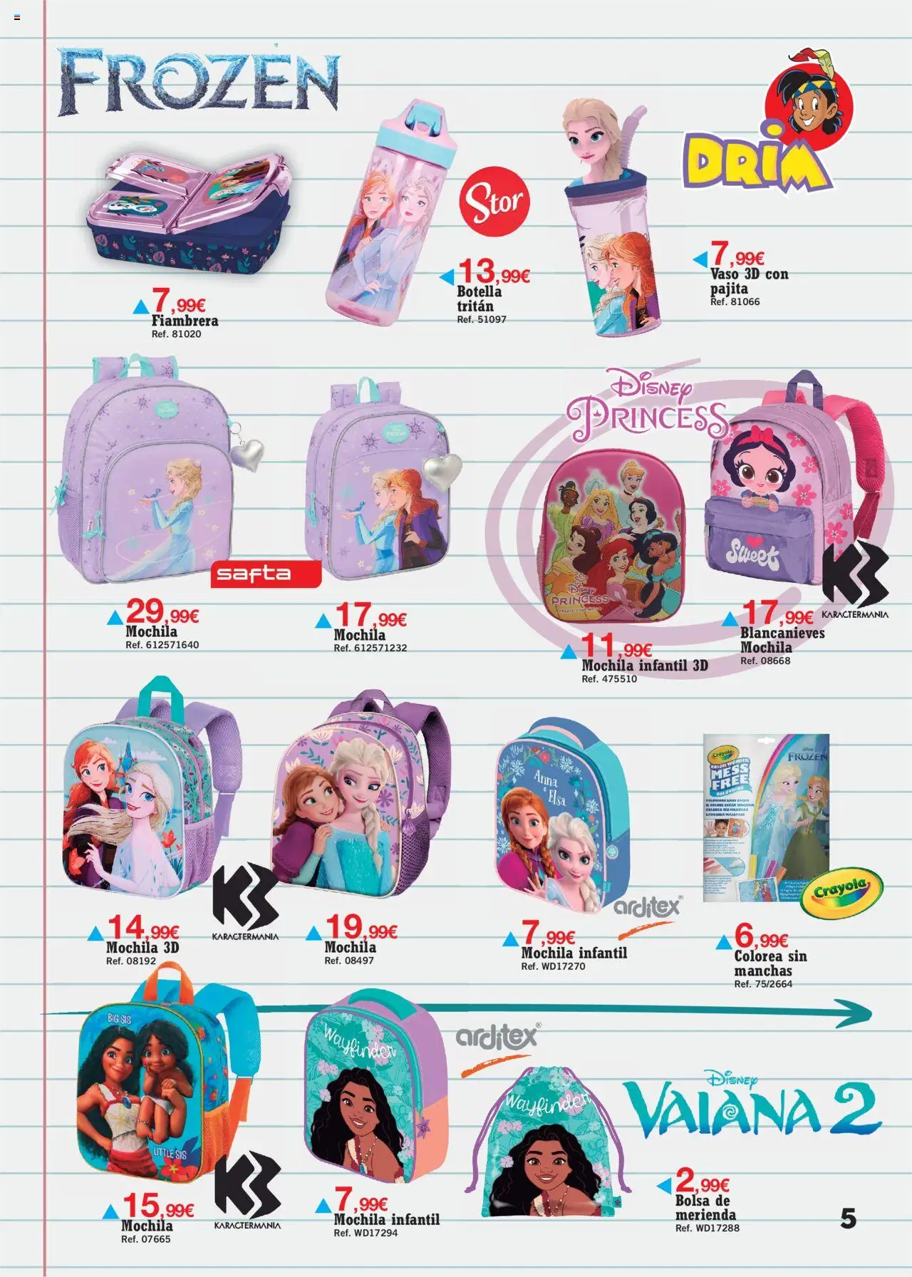 Drim folleto │ válido desde el 11.08.2025 | Página: 5 | Productos: Fiambrera, Mochila, Bolsa