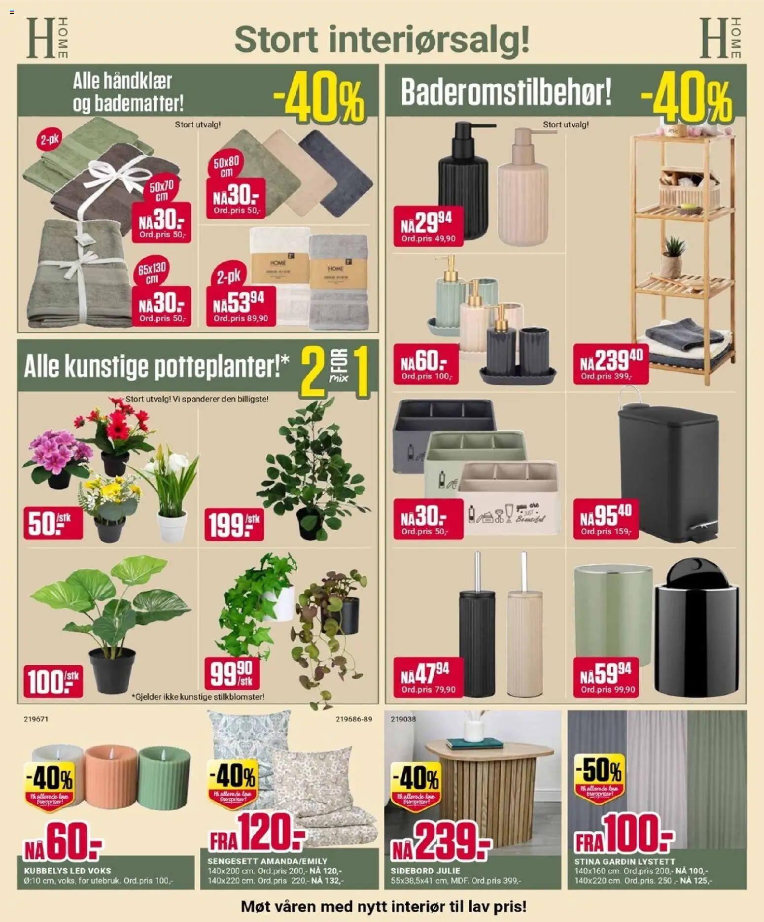 {H1} | Side: 6 | Produkter: Sidebord, Håndklær, Interiør