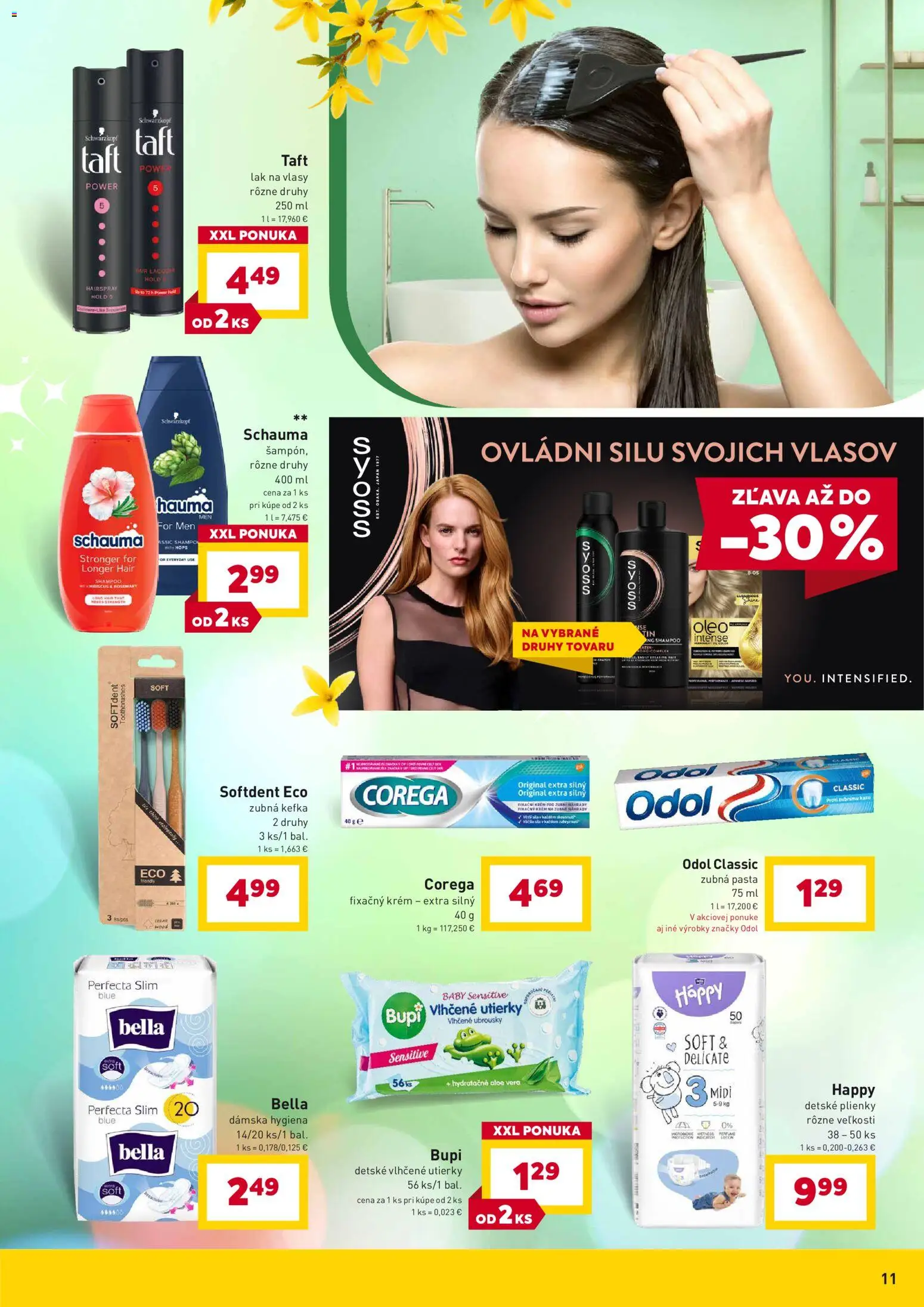 Nové Billa akcie – leták je platný od 25.02.2026 | Strana: 11 | Produkty: Zubná kefka, Zubná pasta, Krém