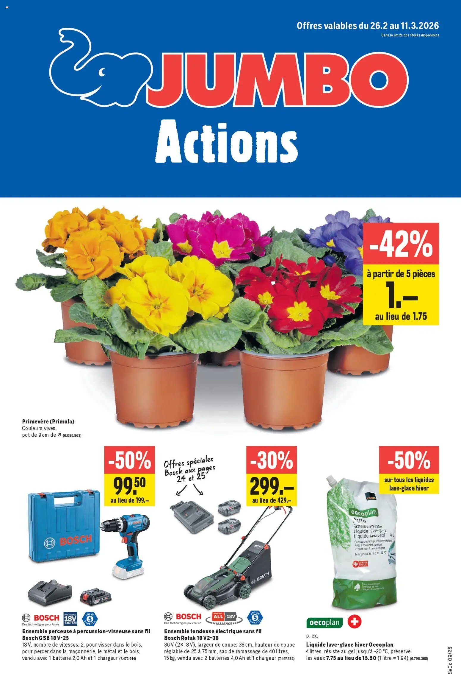 Jumbo Aktionen FR – gültig ab 26.02.2026 | Seite: 1 | Produkte: Batterie, Bosch