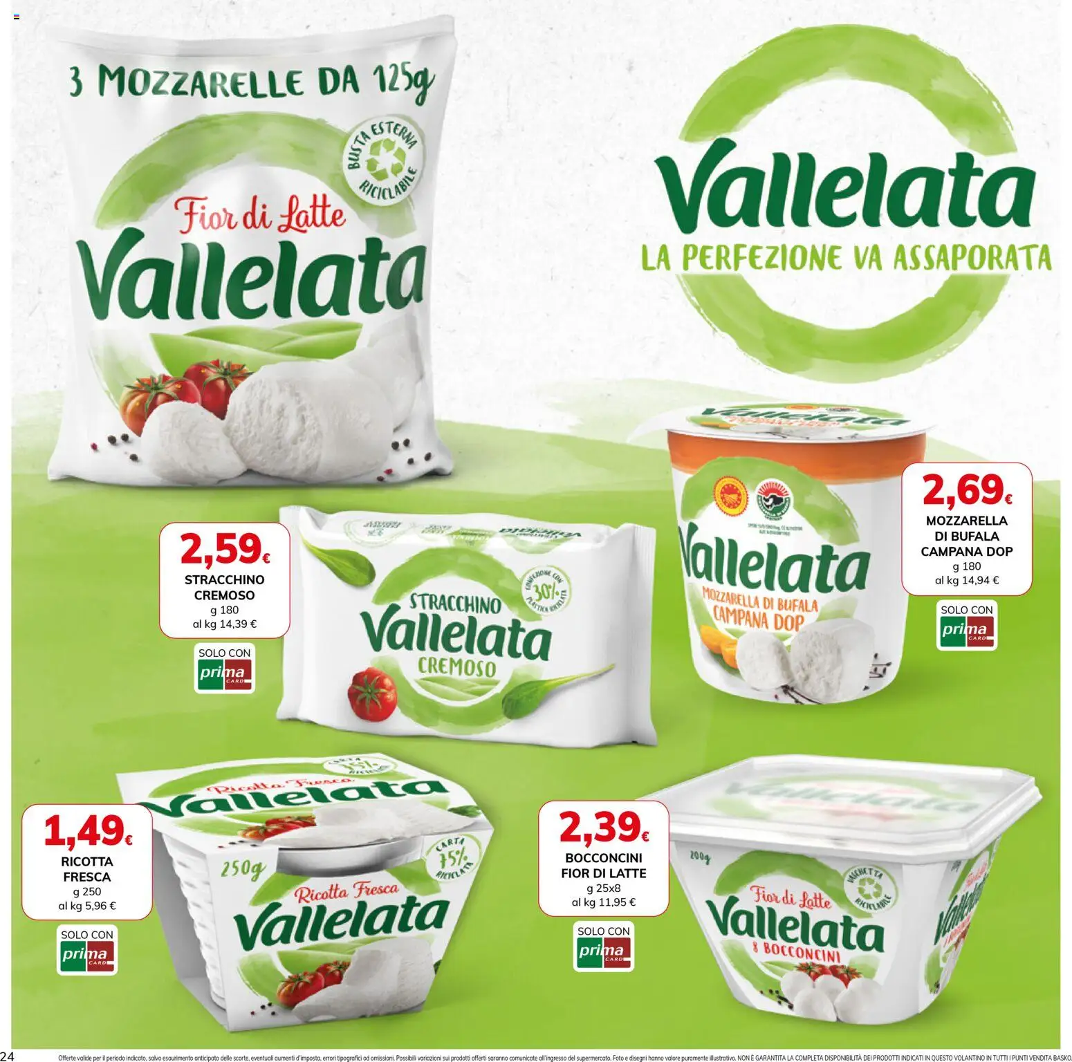 Volantino Basko del 27.11.2025 | Pagina: 24 | Prodotti: Mozzarella, Latte, Stracchino, Ricotta