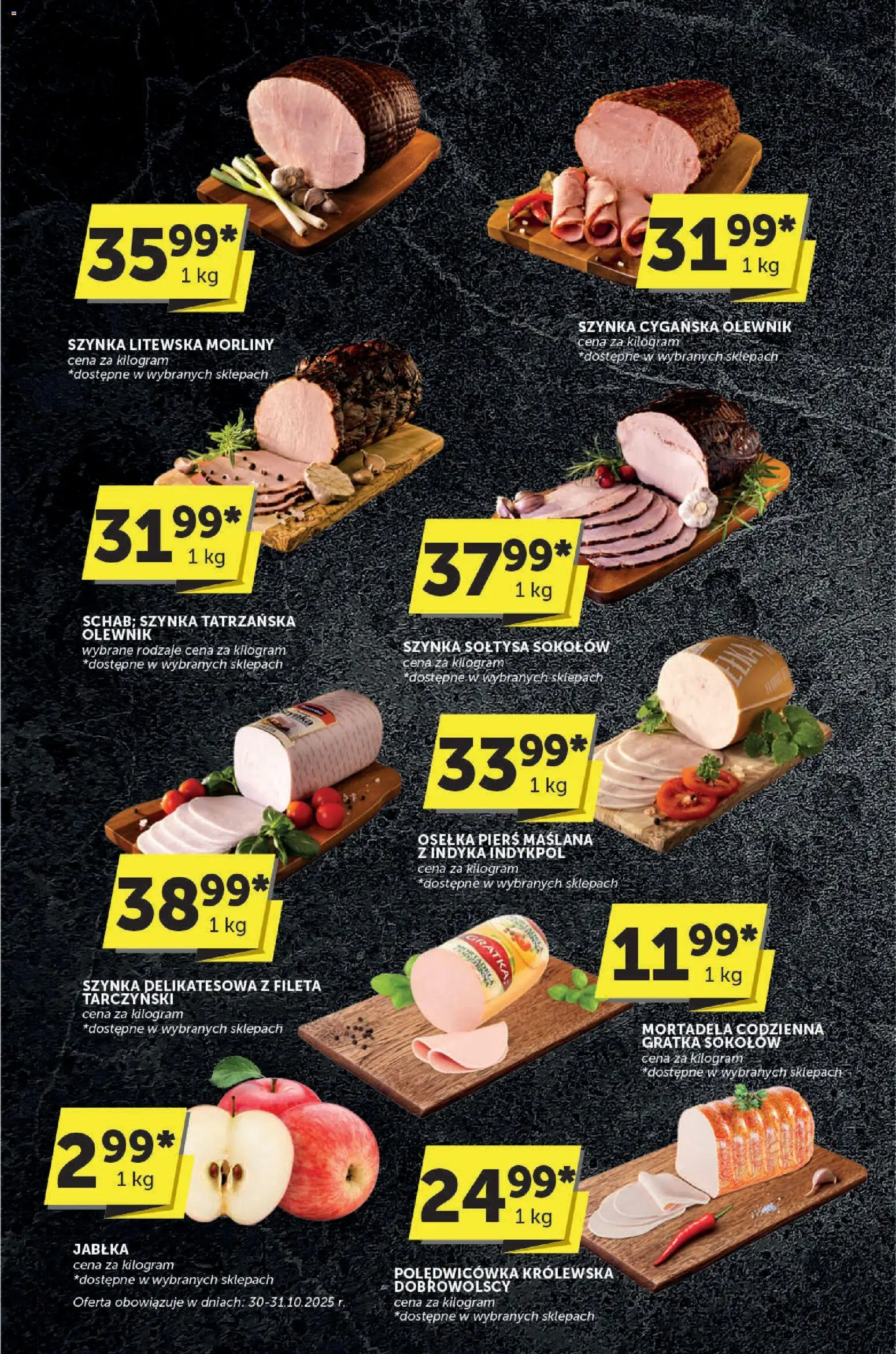 Groszek Gazetka - Katalog od 30.10.2025 | Strona: 6 | Produkty: Osełka, Mortadela, Szynka, Jabłka