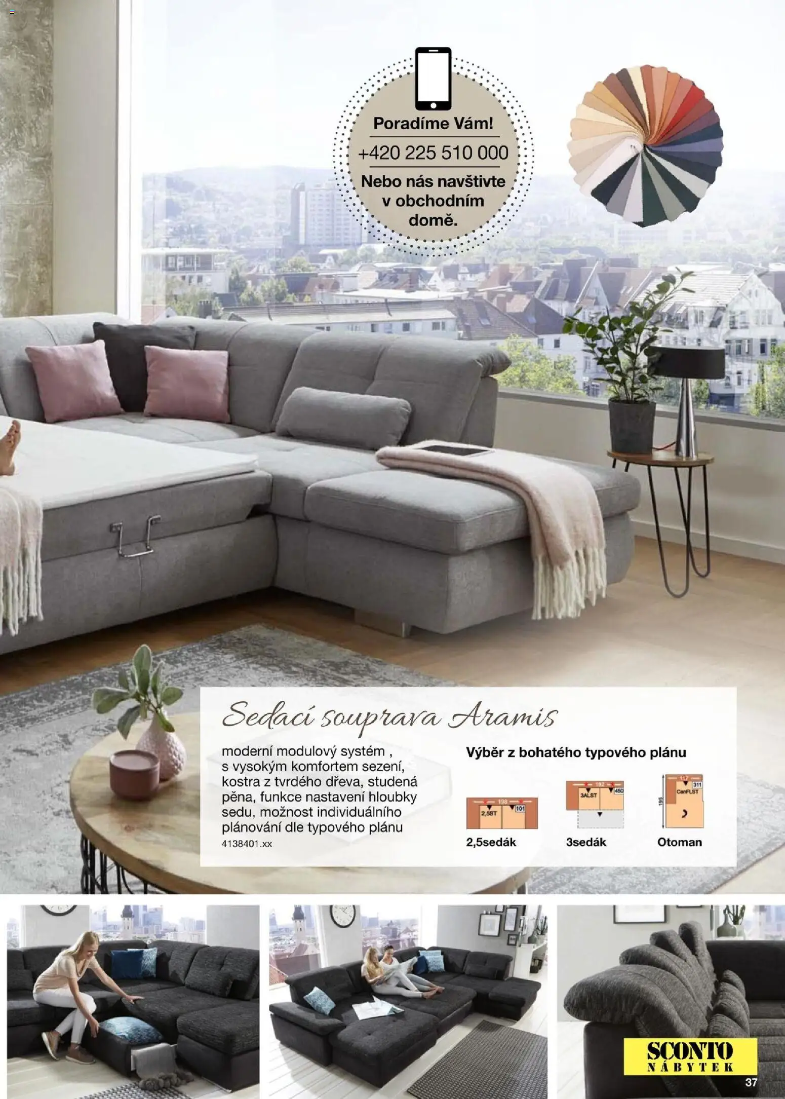 Sconto nábytek katalog - Sedačky Polipol od 01.01.2025 | Strana: 37 | Produkty: Sedací souprava, Nábytek