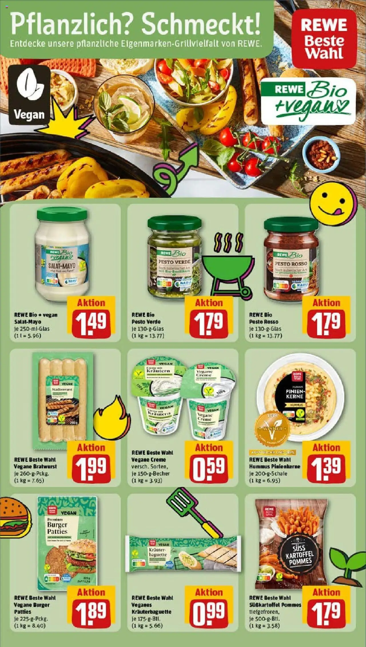 Rewe prospekt Duisburg / Bergheim	 - gültig ab dem 22.06.2025 | Seite: 13 | Produkte: Pommes, Burger, Baguette, Creme