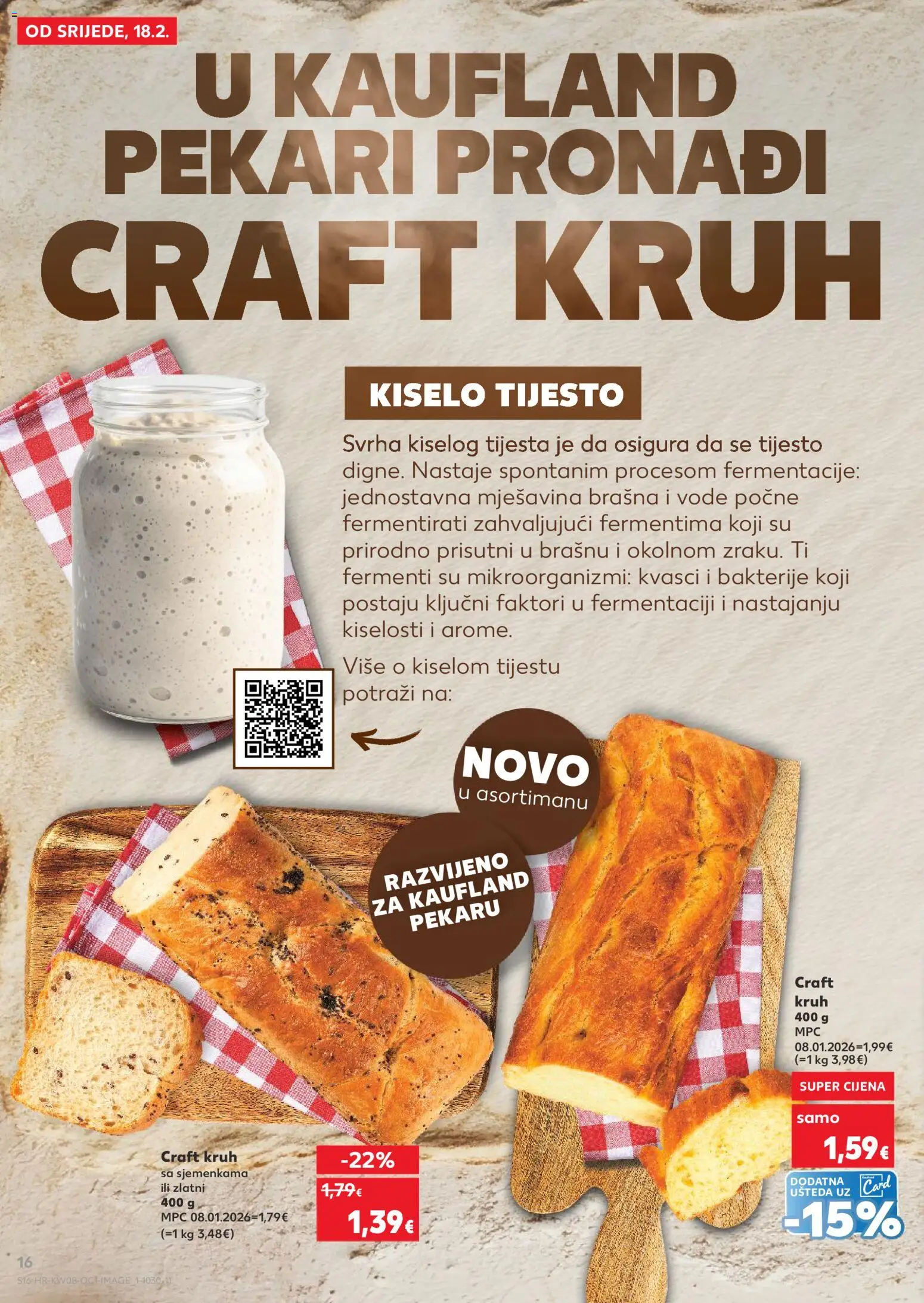 Kaufland katalog | vrijedi od 18.02.2026 | Stranica: 16 | Proizvodi: Kruh