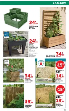 Super U - Prévisualisation de Super U - Jardin & Terrasse à prix bas valide à partir de 14.04.2026 | Page: 11 | Produits: Tampons, Rouleau, Pergola, Géotextile