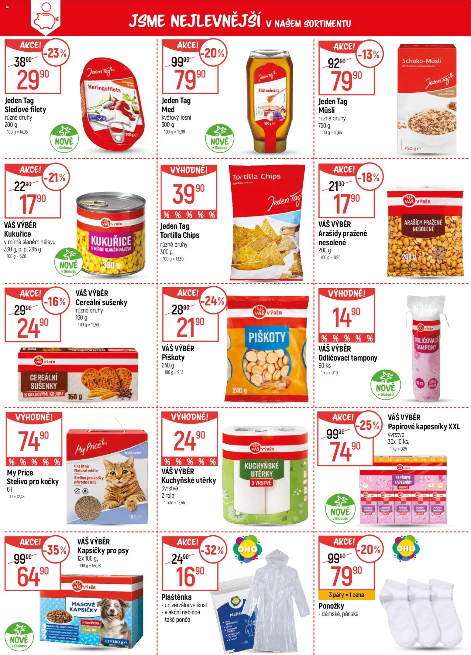 Globus leták - Ostrava od 21.01.2026 | Strana: 4 | Produkty: Tortilla chips, Globus, Piškoty, Stelivo