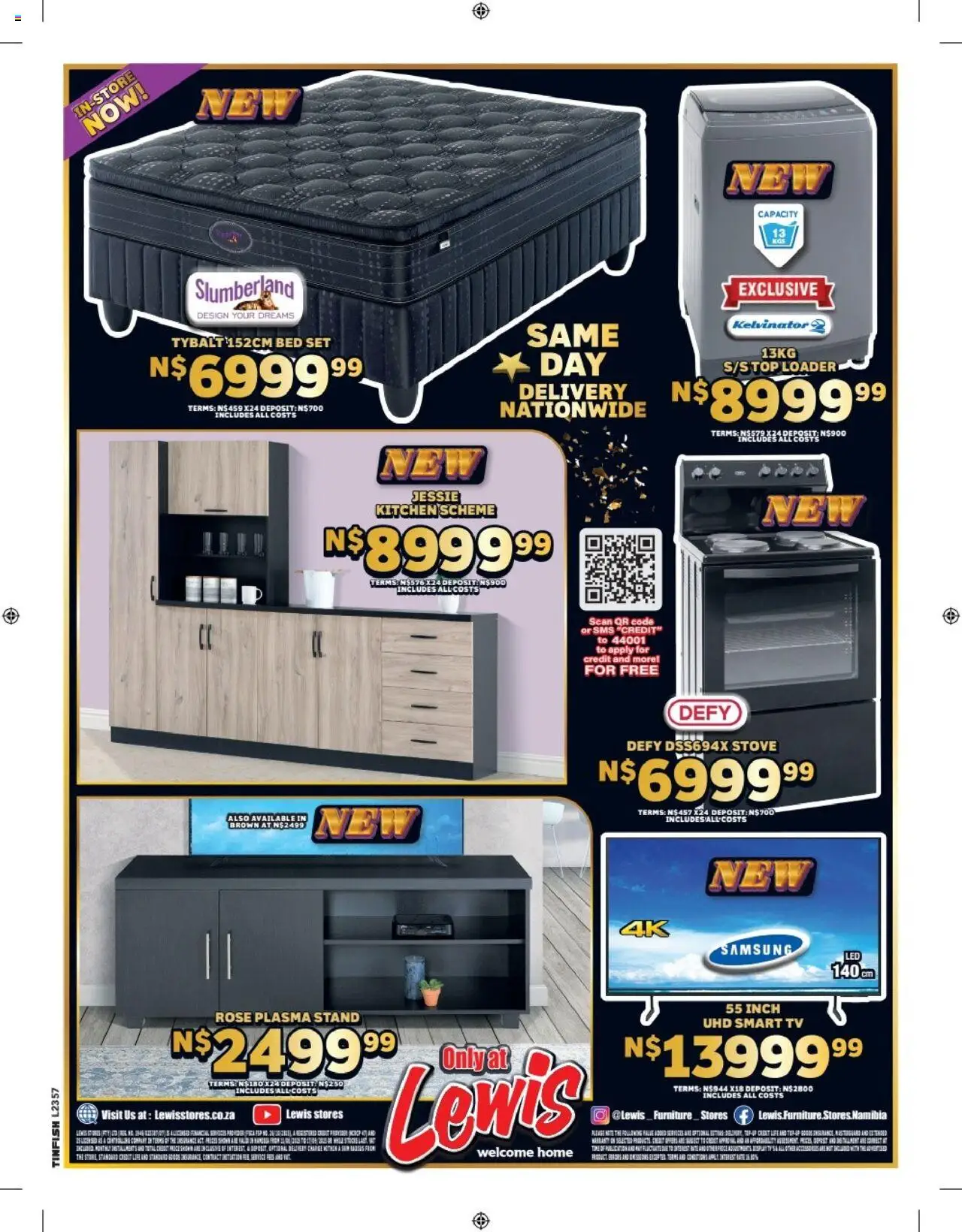 Lewis Stores - Namibia Leaflet │ valid from 11.08.2025 | Page: 4 | Products: Stove, Bed, TV