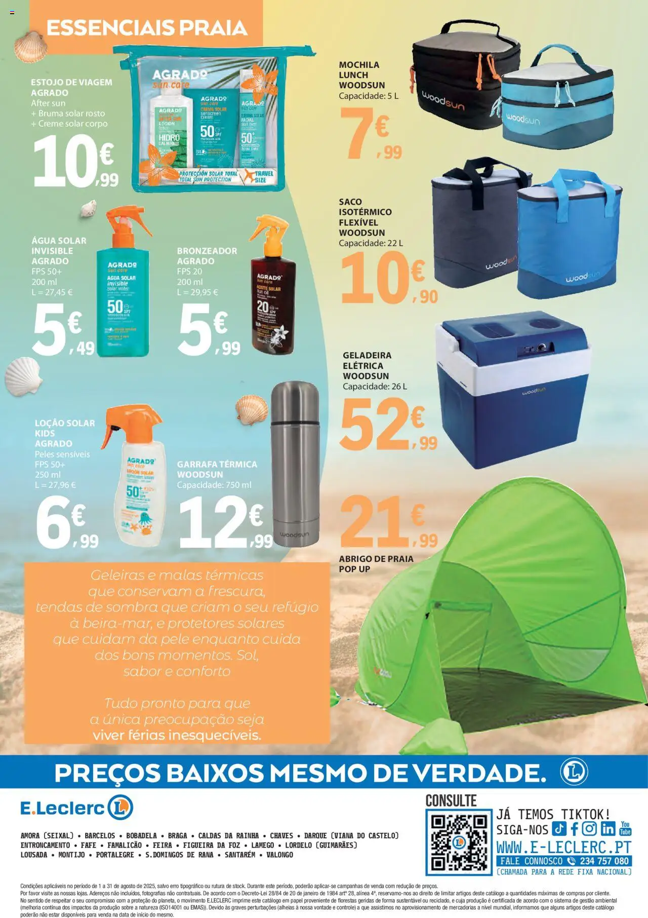 E.Leclerc - Folheto da Nossa Marca │ válido de 01.08.2025 | Página: 8 | Produtos: Agua, Geladeira, Garrafa térmica, Bronzeador