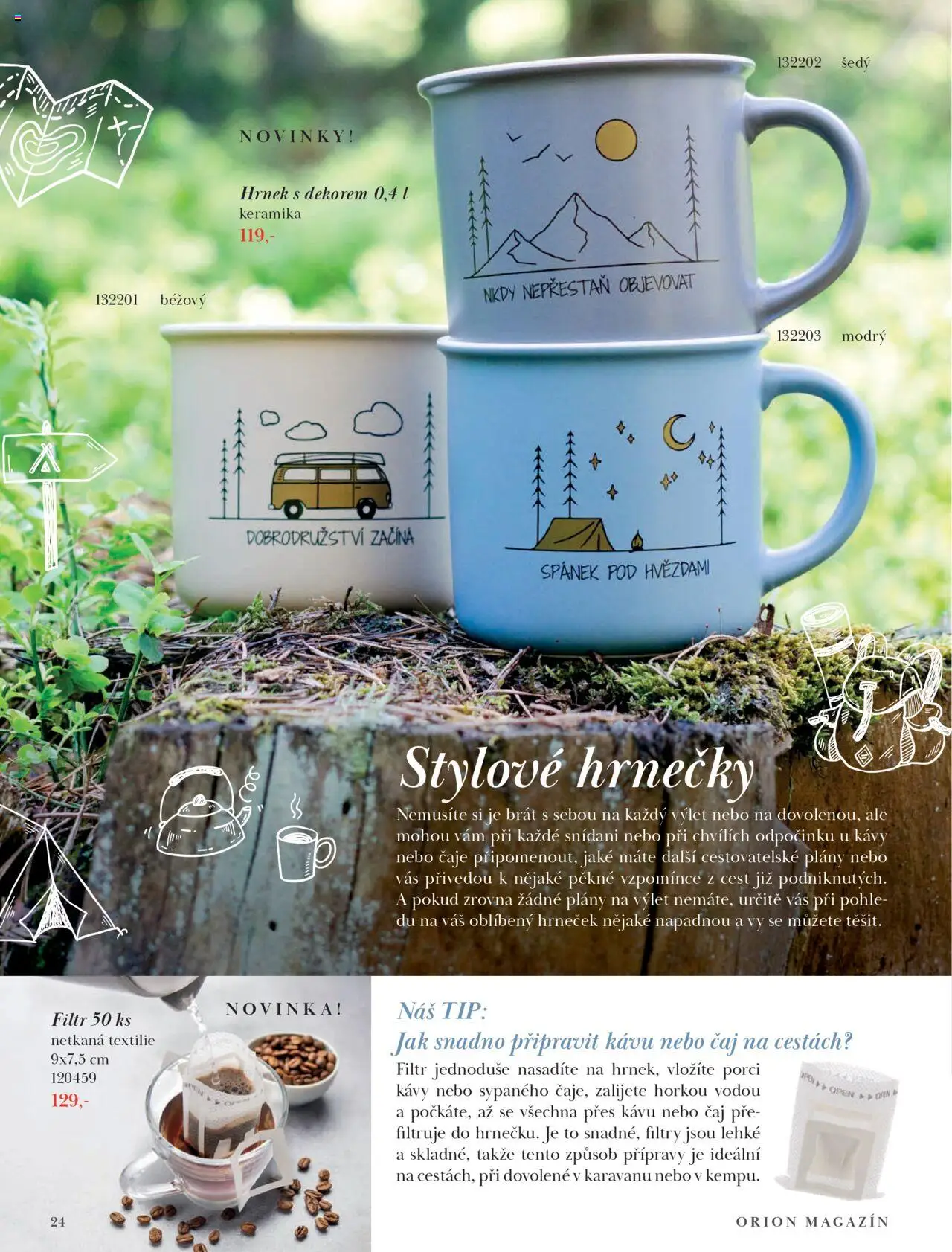 Orion katalog - Podzim/zima od 23.09.2025 | Strana: 24 | Produkty: Hrnek, Čaj, Čaje