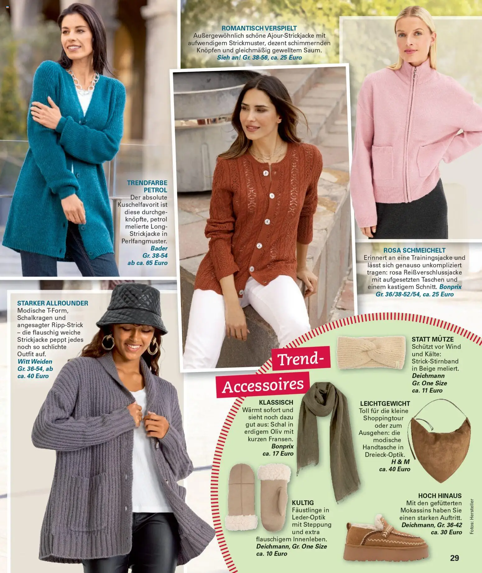 Poco Wohnwelt Winter 2025 – gültig ab 01.12.2025 | Seite: 29 | Produkte: Mokassins, Handtasche, Schal, Strickjacke