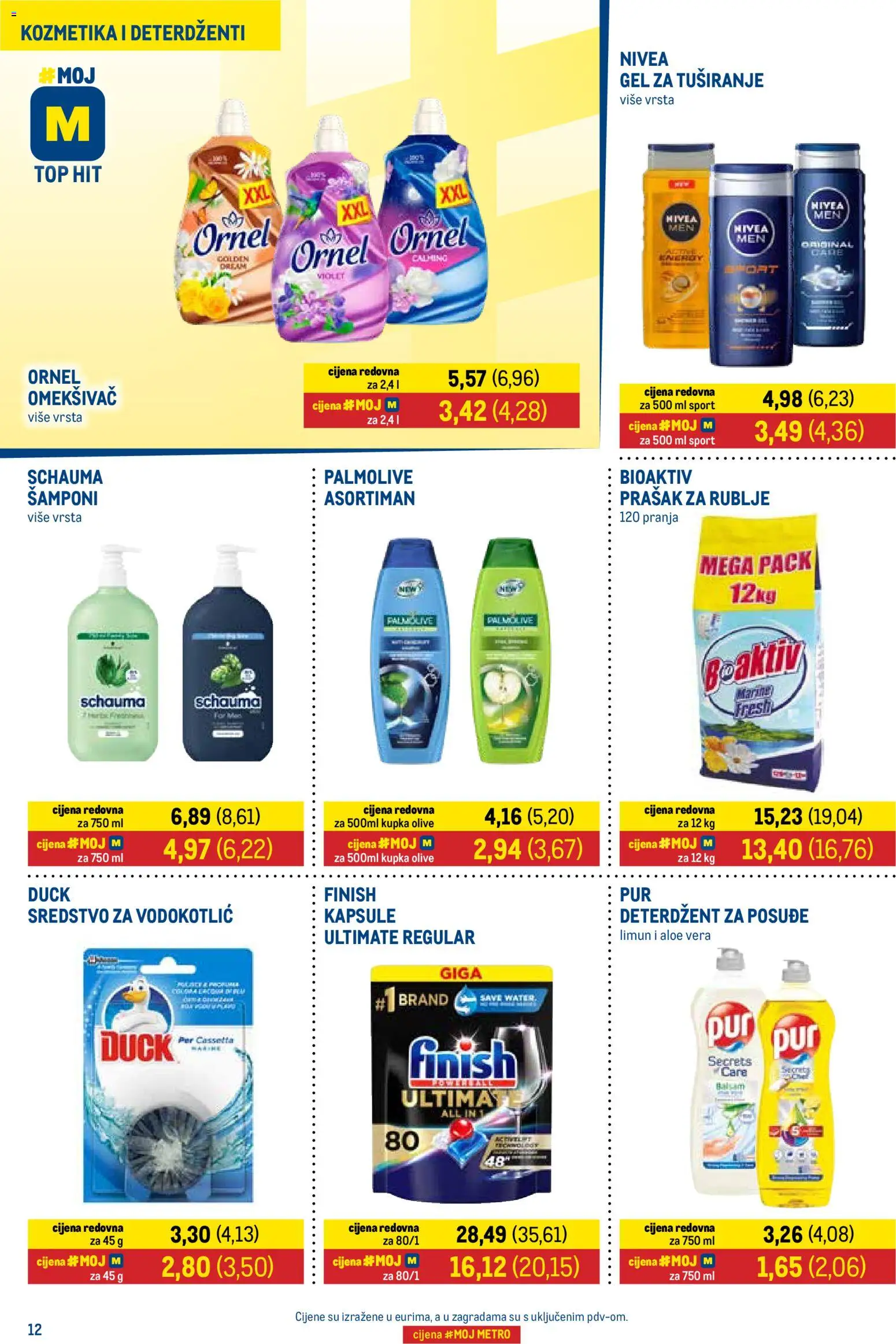 Metro katalog | vrijedi od 16.03.2026 | Stranica: 12 | Proizvodi: Gel za tuširanje, Omekšivač, Vodokotlić, Nivea