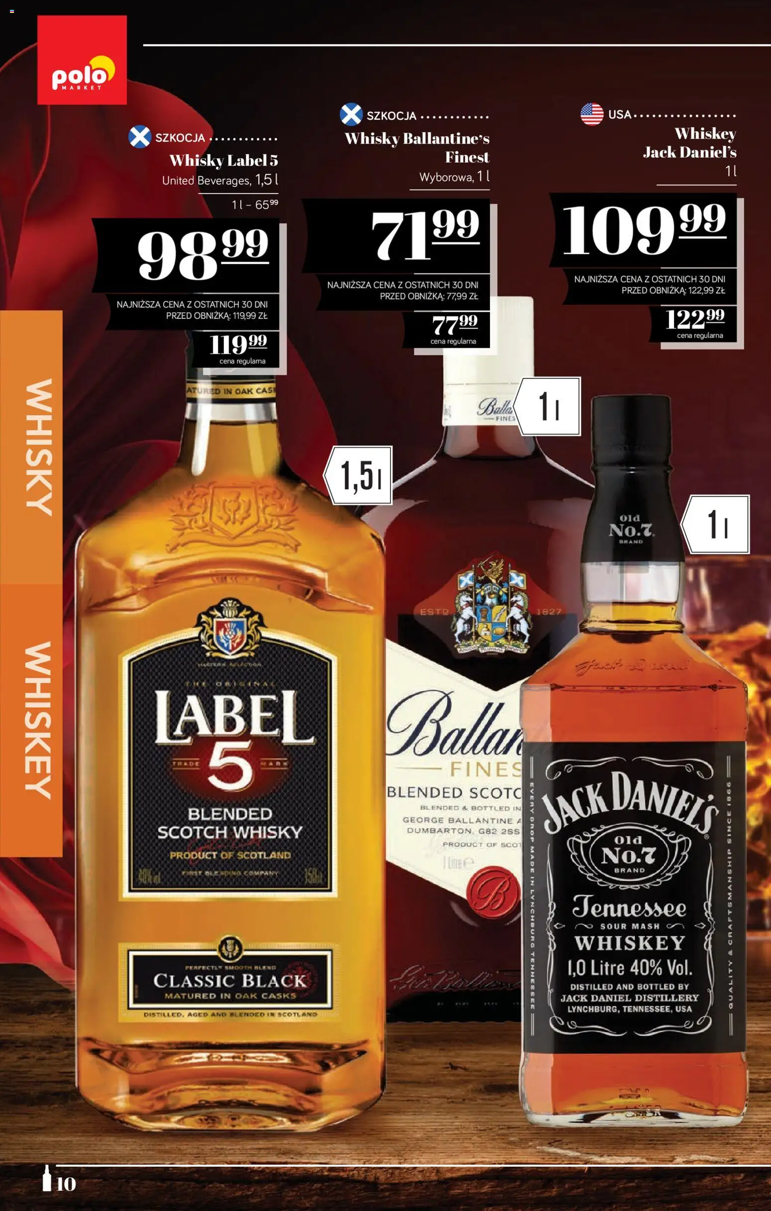 POLOmarket Katalog - Alkoholi od 19.02.2026 | Strona: 10 | Produkty: Whisky Label 5, Jack Daniel's, Whisky