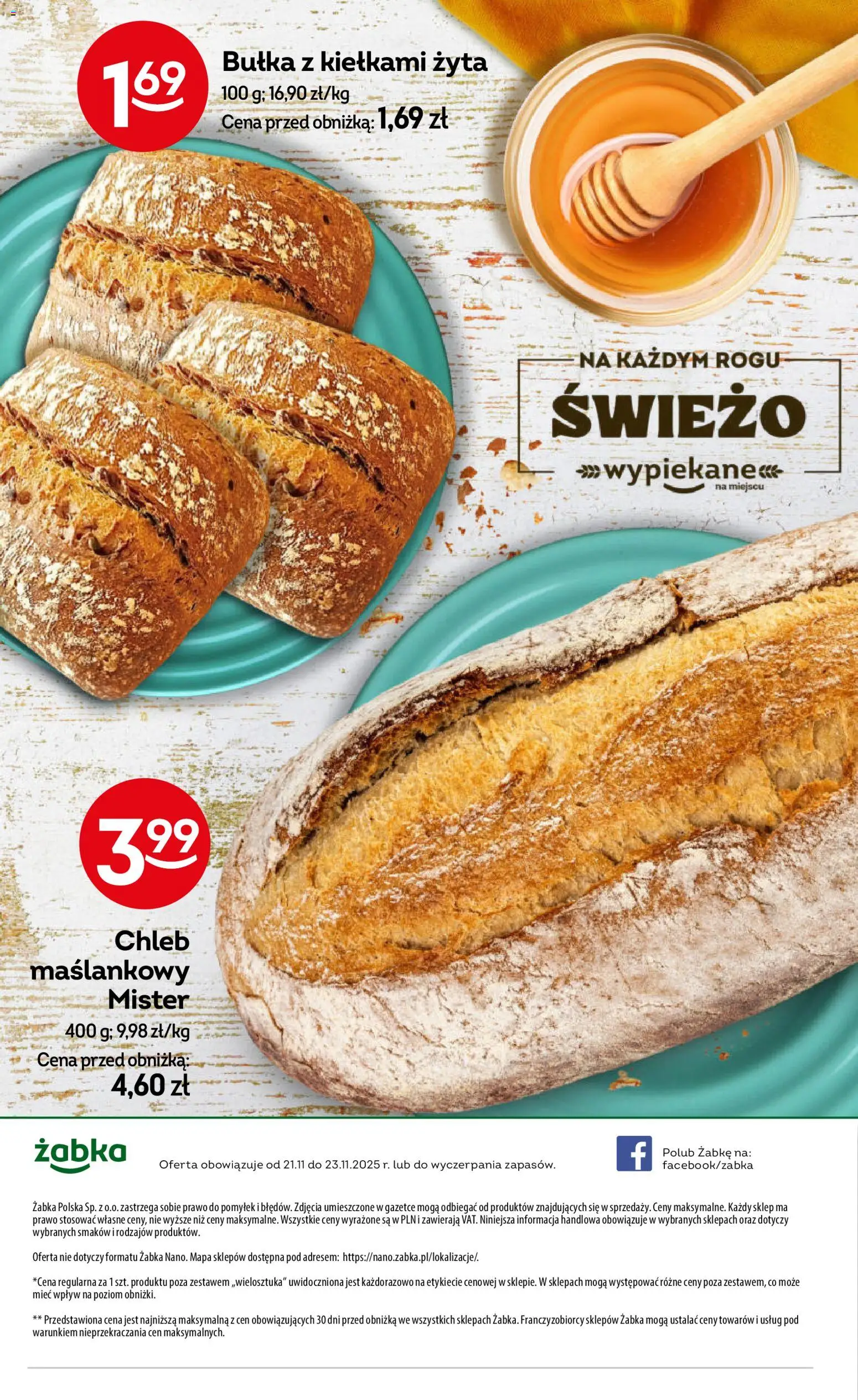 Żabka Gazetka - Weekendowe promocje od 21.11.2025 | Strona: 6 | Produkty: Bułka, Chleb