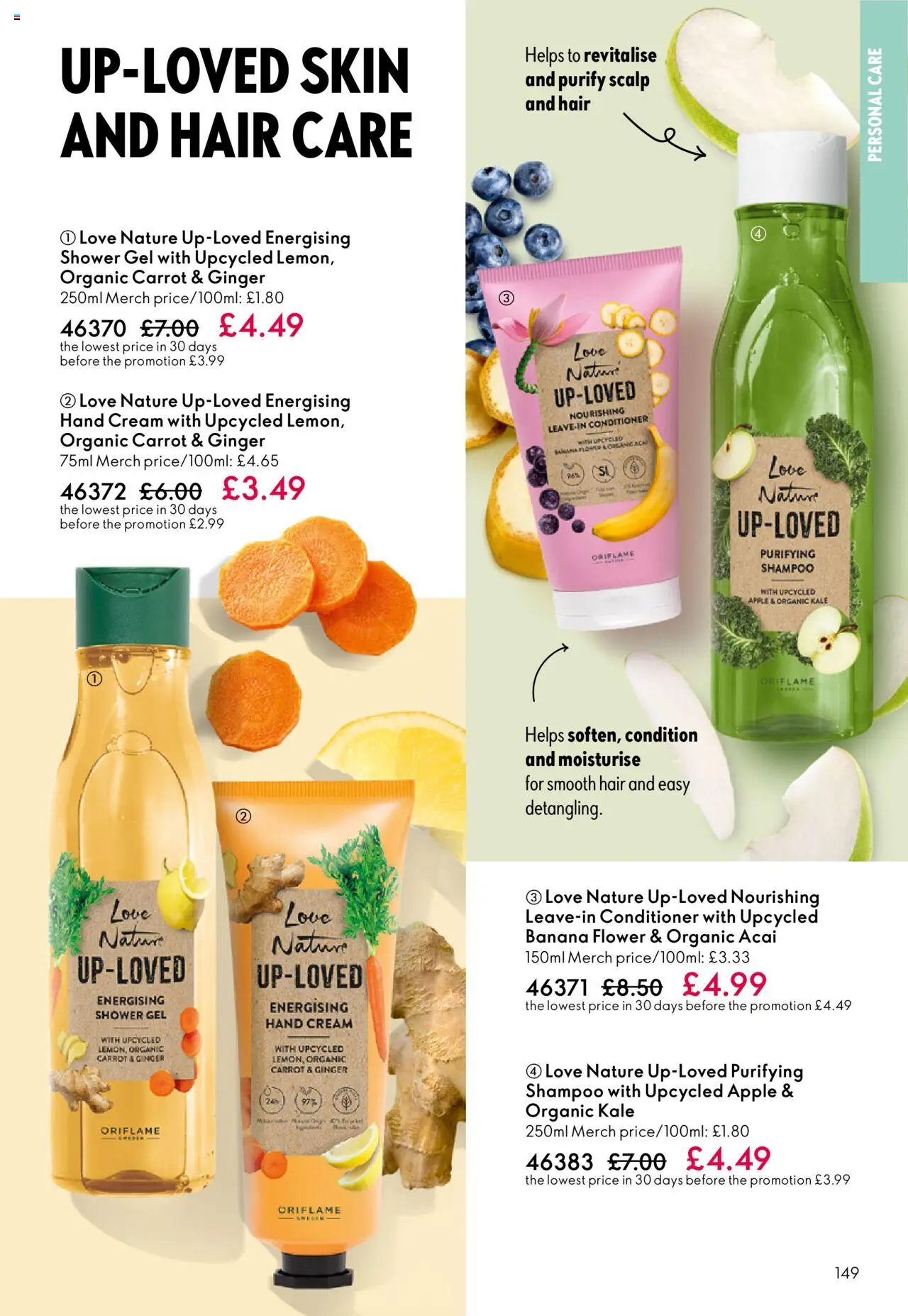 {H1} | Page: 149 | Products: Conditioner, Hand cream, Shower gel, Cream