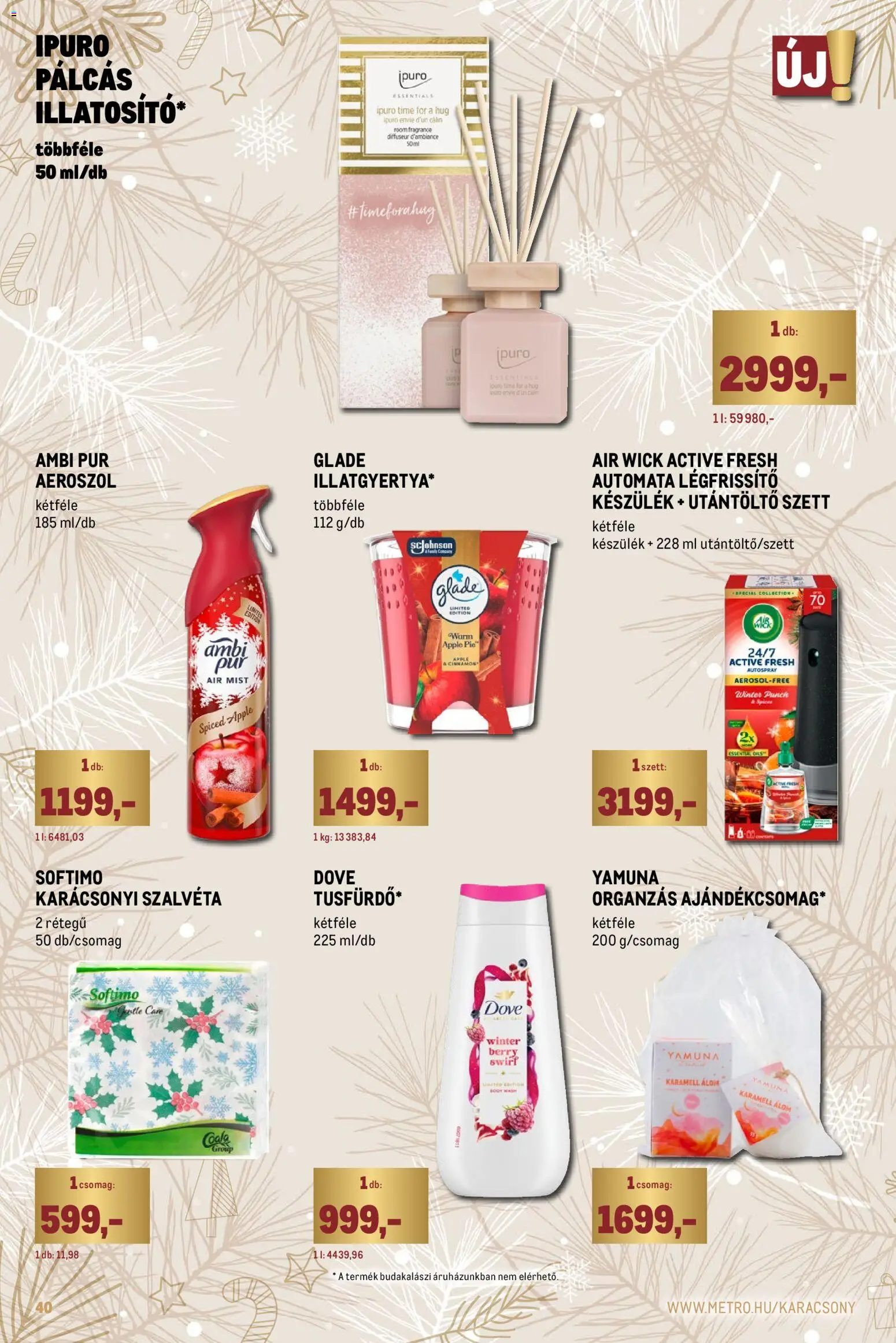 Metro akciós ujság - amely érvényes a következő dátumtól: 02.11.2025 | Oldal: 40 | Termékek: Body, Légfrissítő