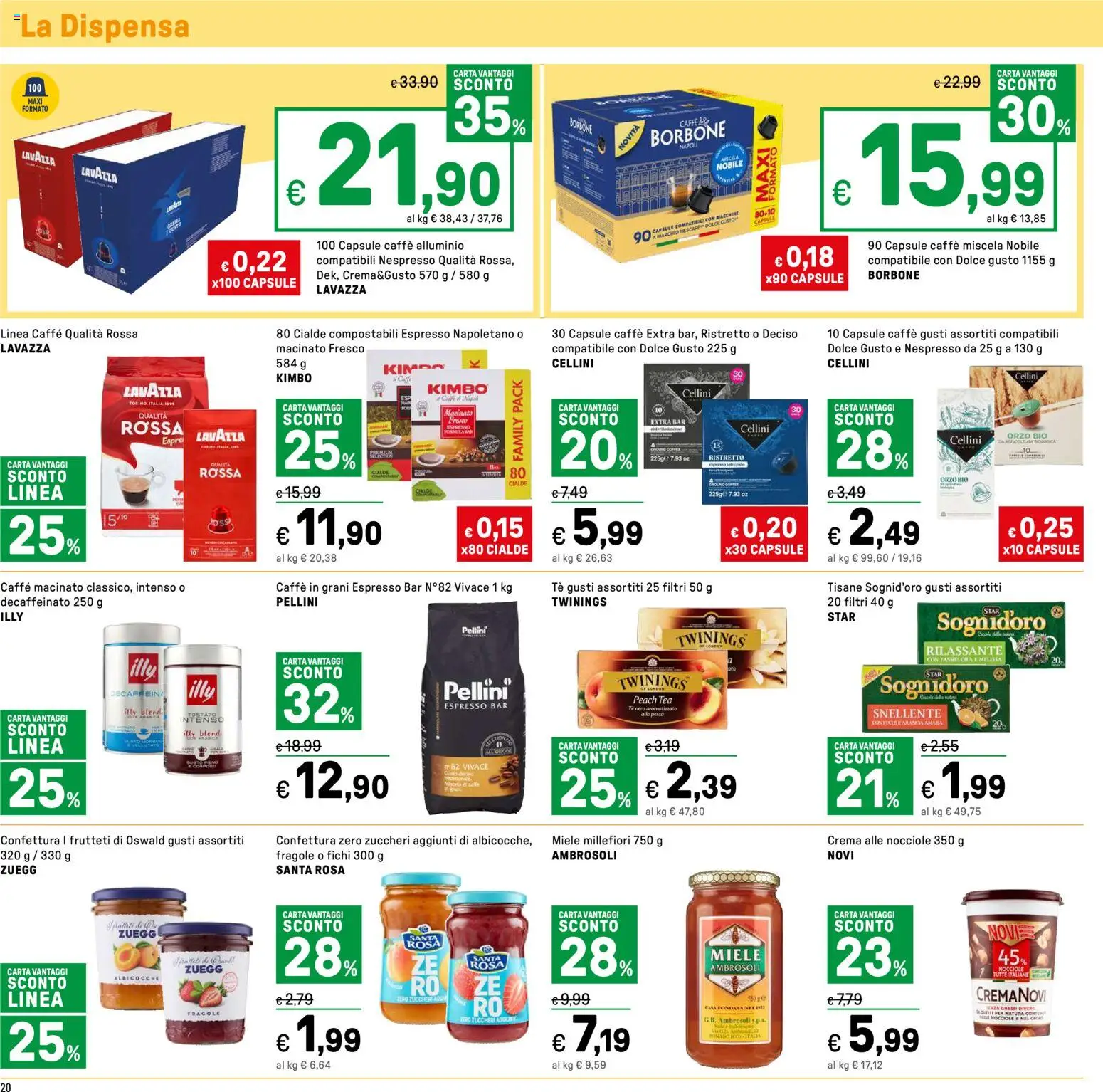 Volantino Iper del 07.01.2026 | Pagina: 20 | Prodotti: Cacao, Lavazza, Miele, Macinato